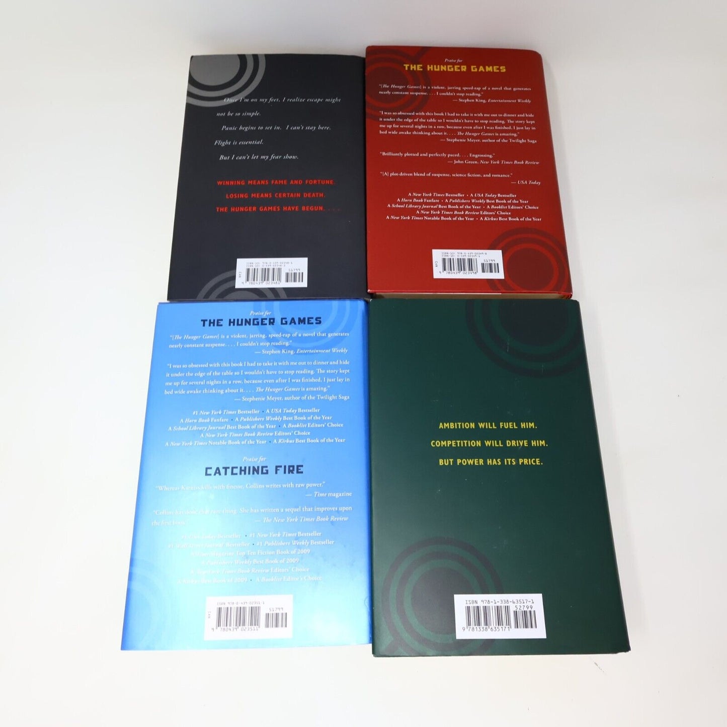 Lot 4 Books Hunger Games #1-4 Suzanne Collins Scholastic Fantasy Hardcover HC