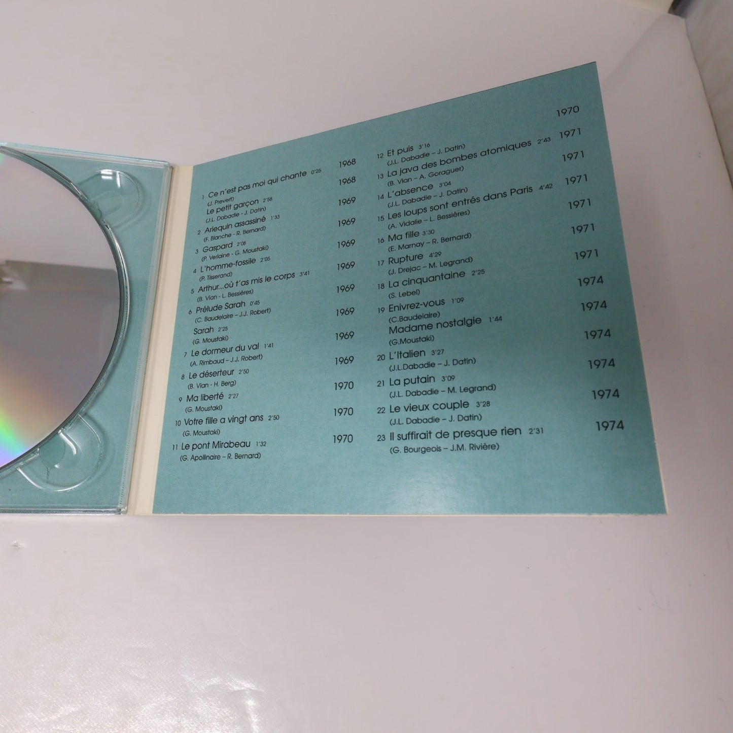 Serge Reggiani Lot 2 CD 70 Balais/.. en Scène Arlequin Assassiné/Le Déserteur