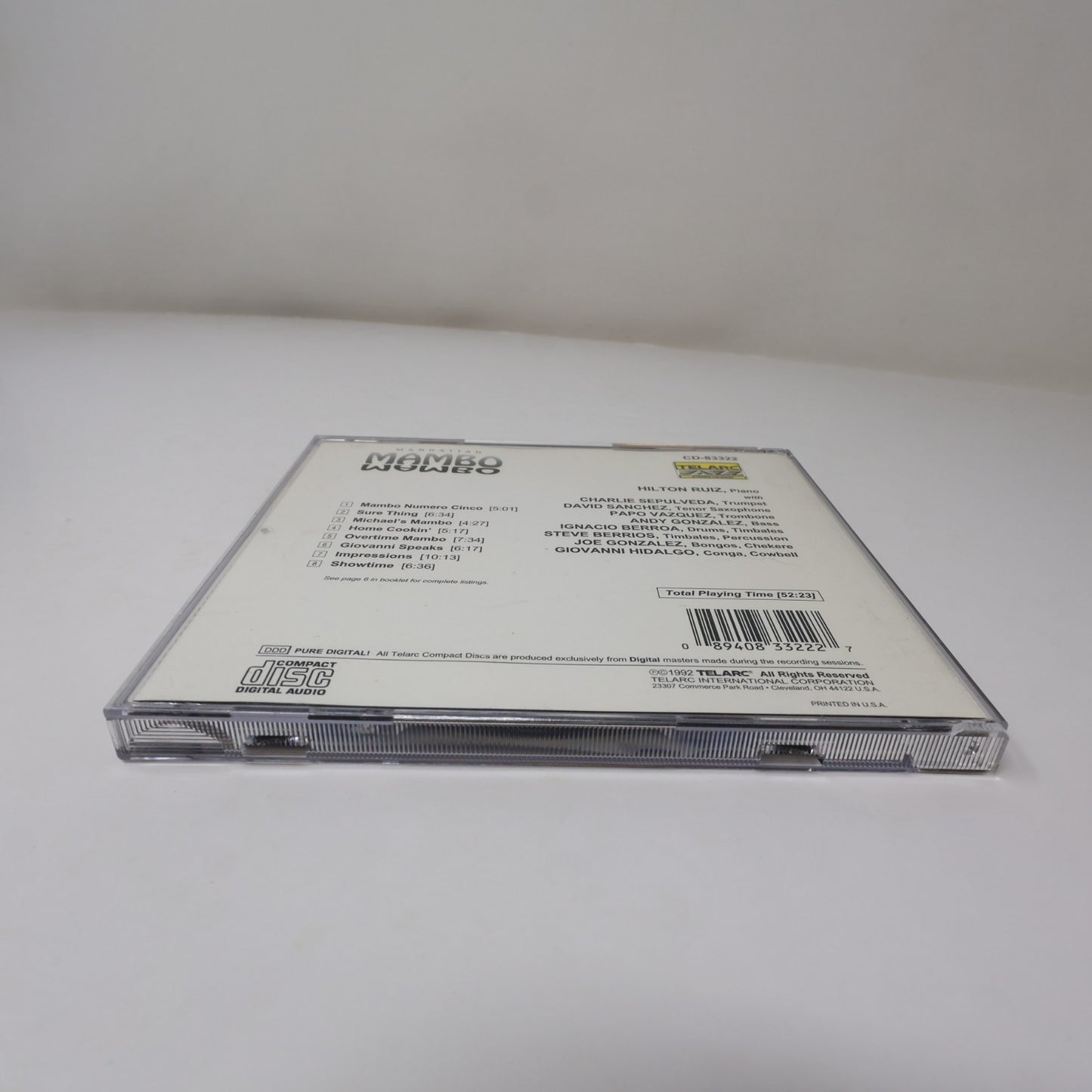 Hilton Ruiz Manhattan Mambo CD Telarc Jazz 1992 Jazz/Latin Sure Thing/Showtime