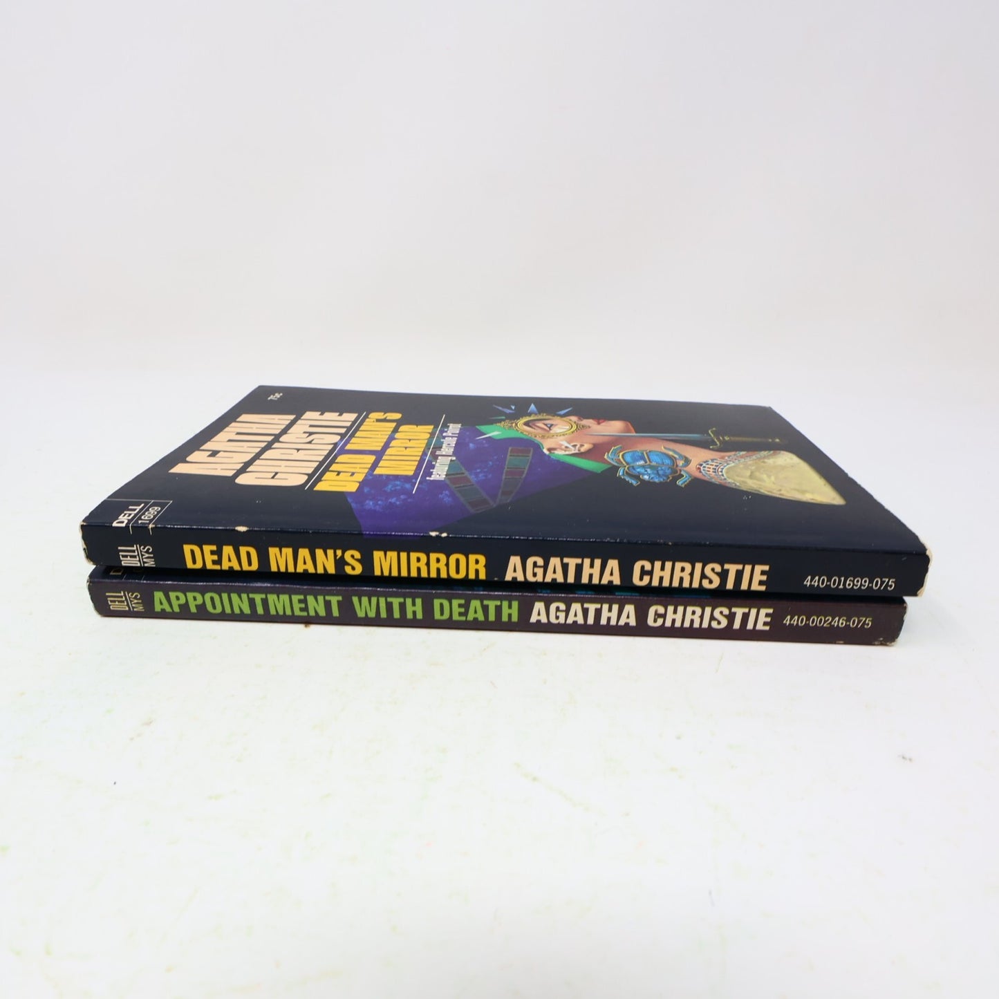 Agatha Christie 2 Books Lot Poirot Appointment With Death/Dead Man's Mirror 1971