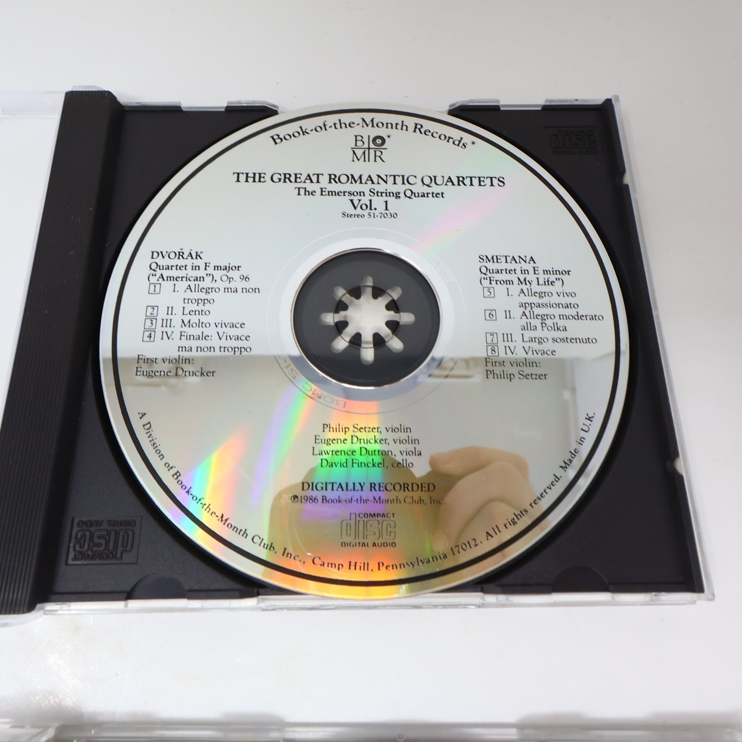 The Great Romantic Quartets #1-4 Book of The Month BMR 4 CD Lot Shumann/Brahms