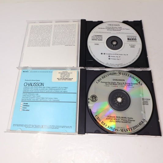 Chausson 2 CD Lot Symphony Op. 20/Poème/Viviane/Concert Violin Piano Classical