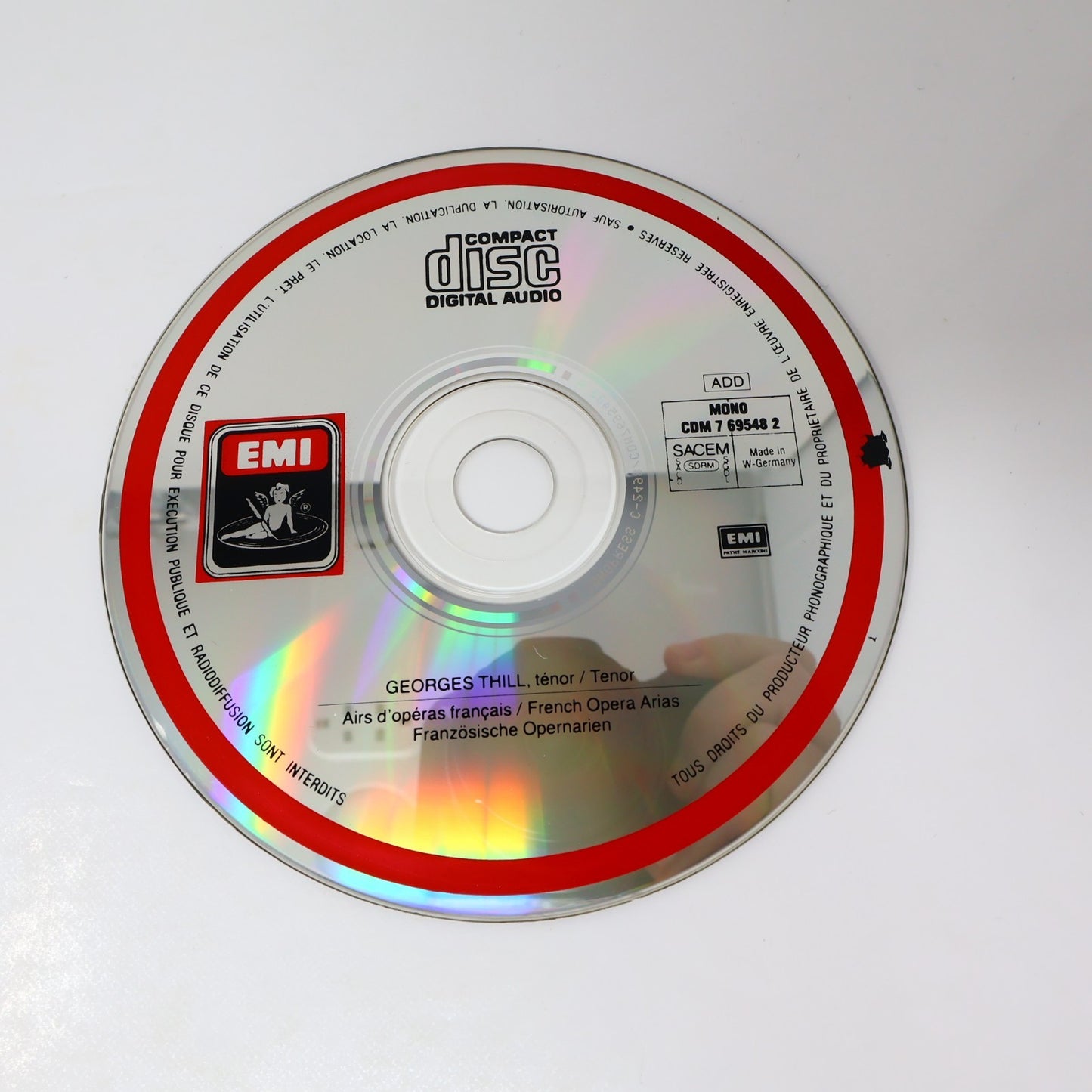 Georges Thill Airs D'Opéras Français/French Opera Arias CD Angel CDM 7 69548 2