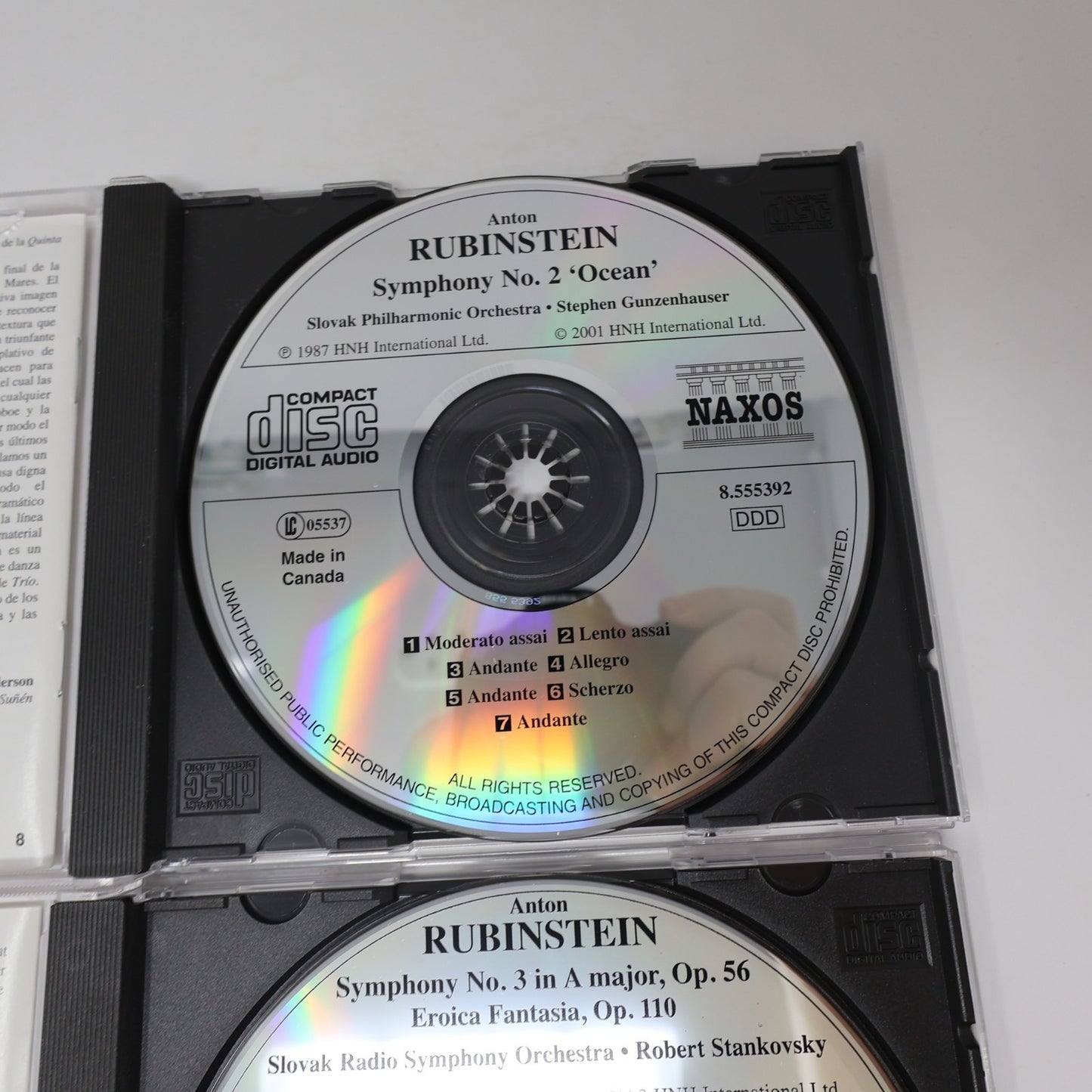 Anton Rubinstein Symphonies 2-3 Ocean/Eroica Fantasia/Piano Concertos 3 CD Lot