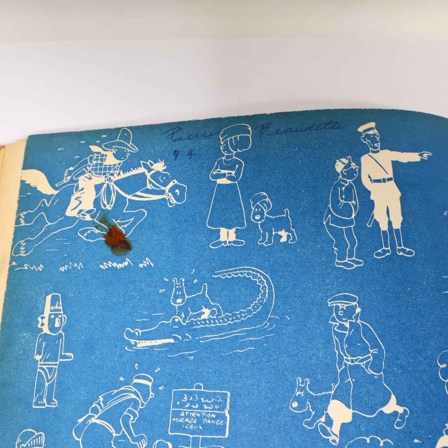 Tintin Le Lotus Bleu Hergé Casterman 1951 B5 Bande Dessinée Français/French HC