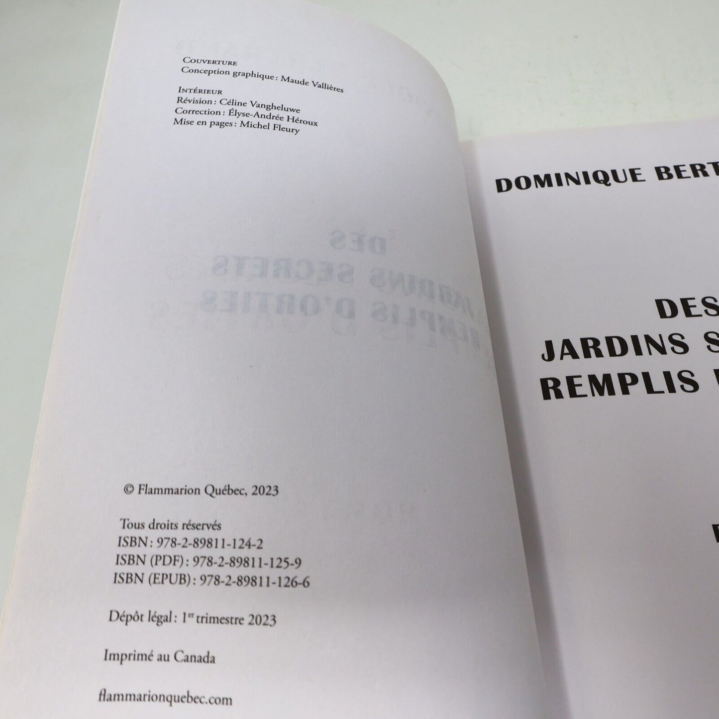 2023 Des Jardins Secrets Remplis d'Orties Roman Dominique Bertrand Flammarion PB