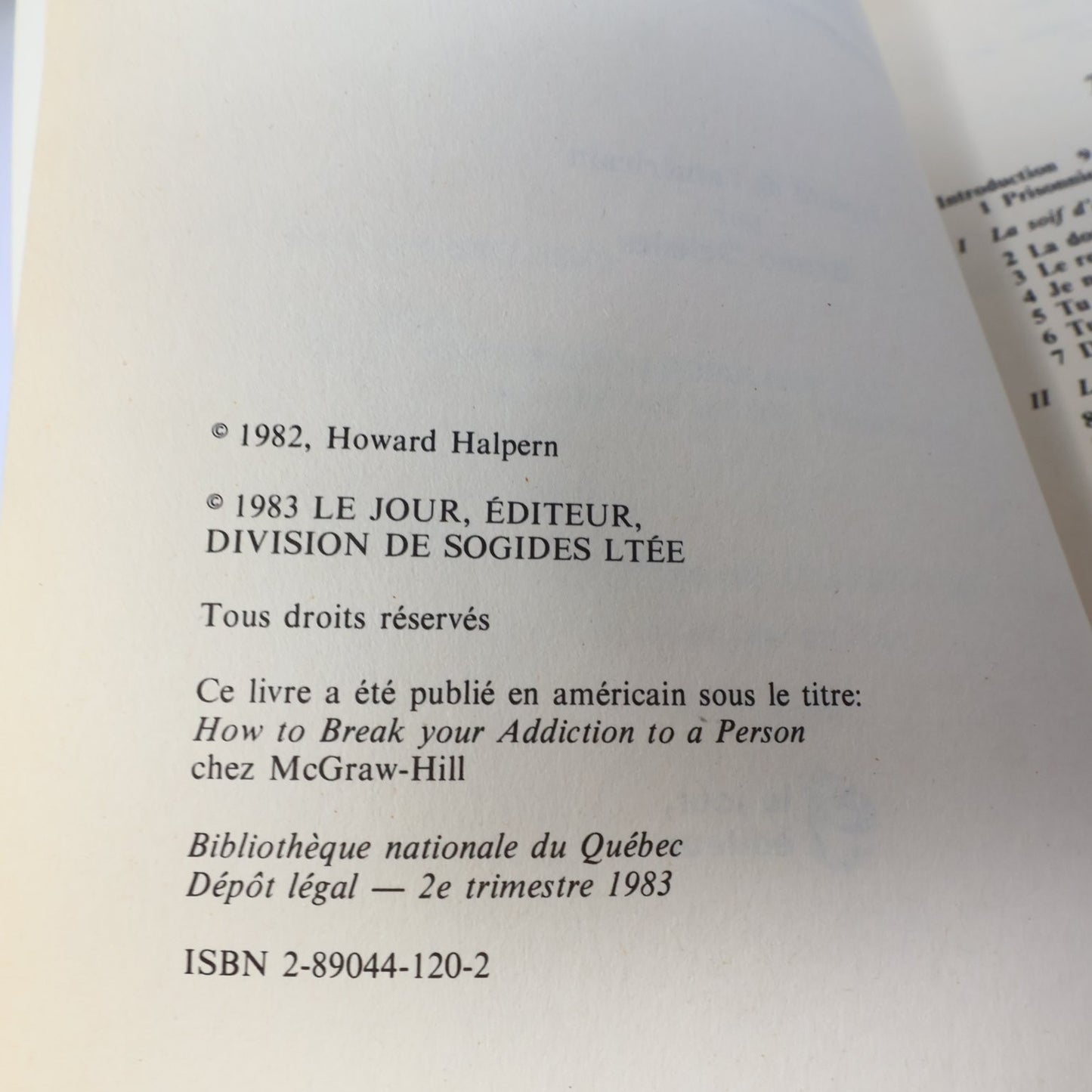 Adieu Rompre Sans Difficulté Howard M Halpern Livre 1983 Français Le Jour Casser