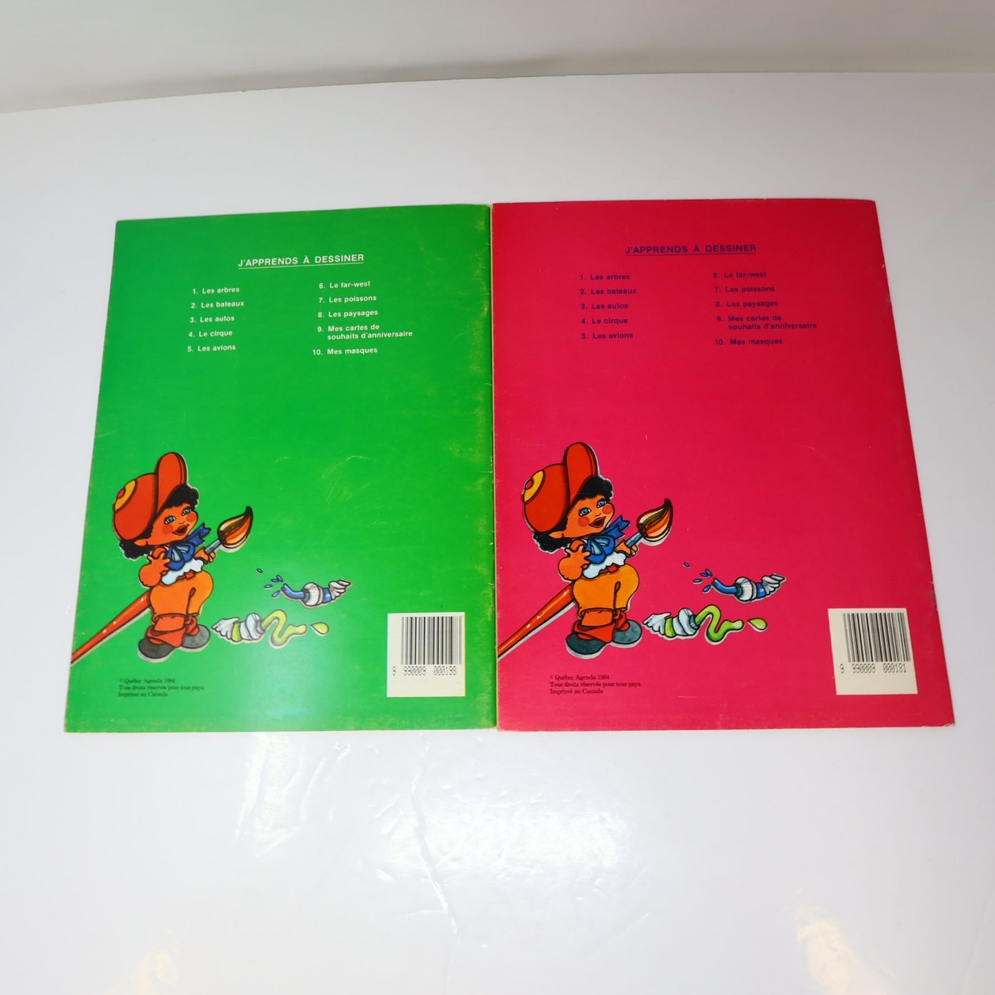 J'Apprends à Dessiner #1-10 Lot 10 Livres à Colorier Québec Agenda Complète 1984