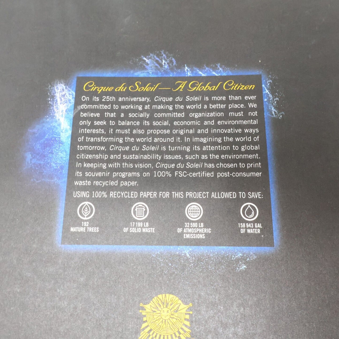 O Cirque du Soleil Show Souvenir Program Paperback PB Bellagio Las Vegas c2000s