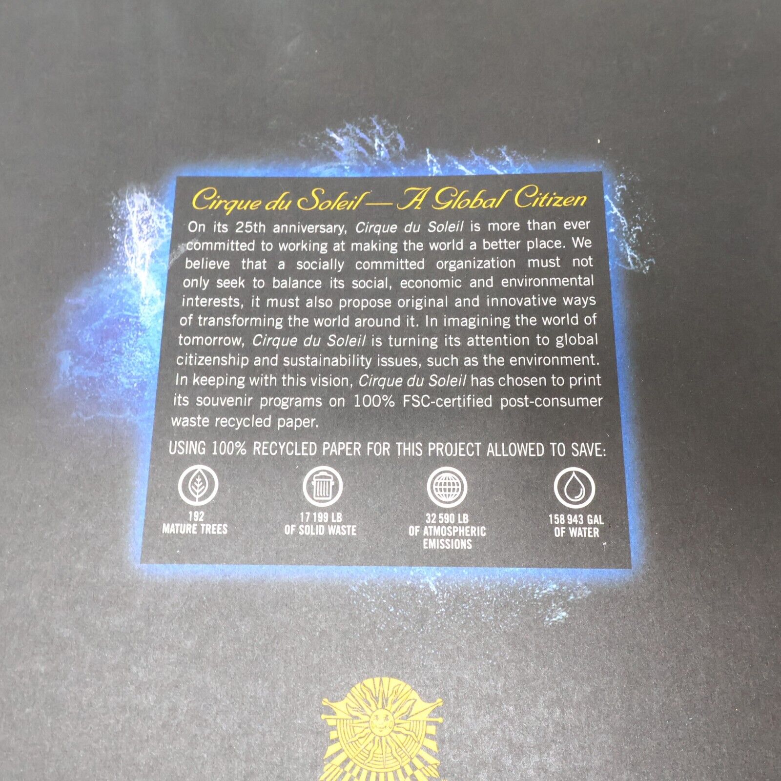 O Cirque du Soleil Show Souvenir Program Paperback PB Bellagio Las Vegas c2000s