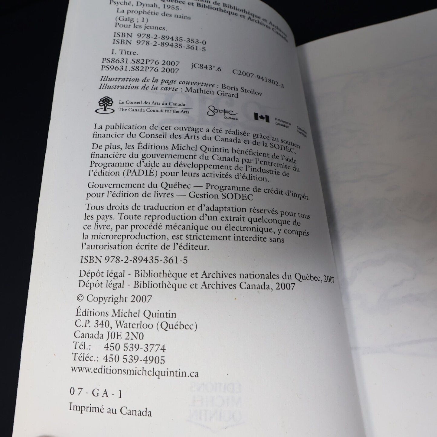 Lot 6 Livres Gaïg #1-5 7 de Dynah Psyché Éditions Michel Quintin Français French