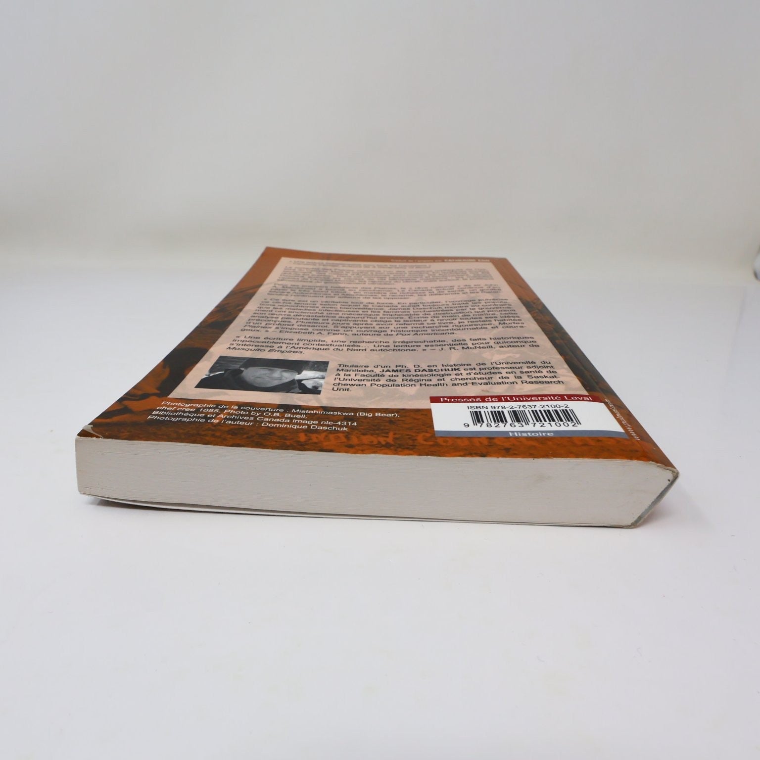 La Destruction des Indiens des Plaines James Daschuk 2015 Français/French PB PUL