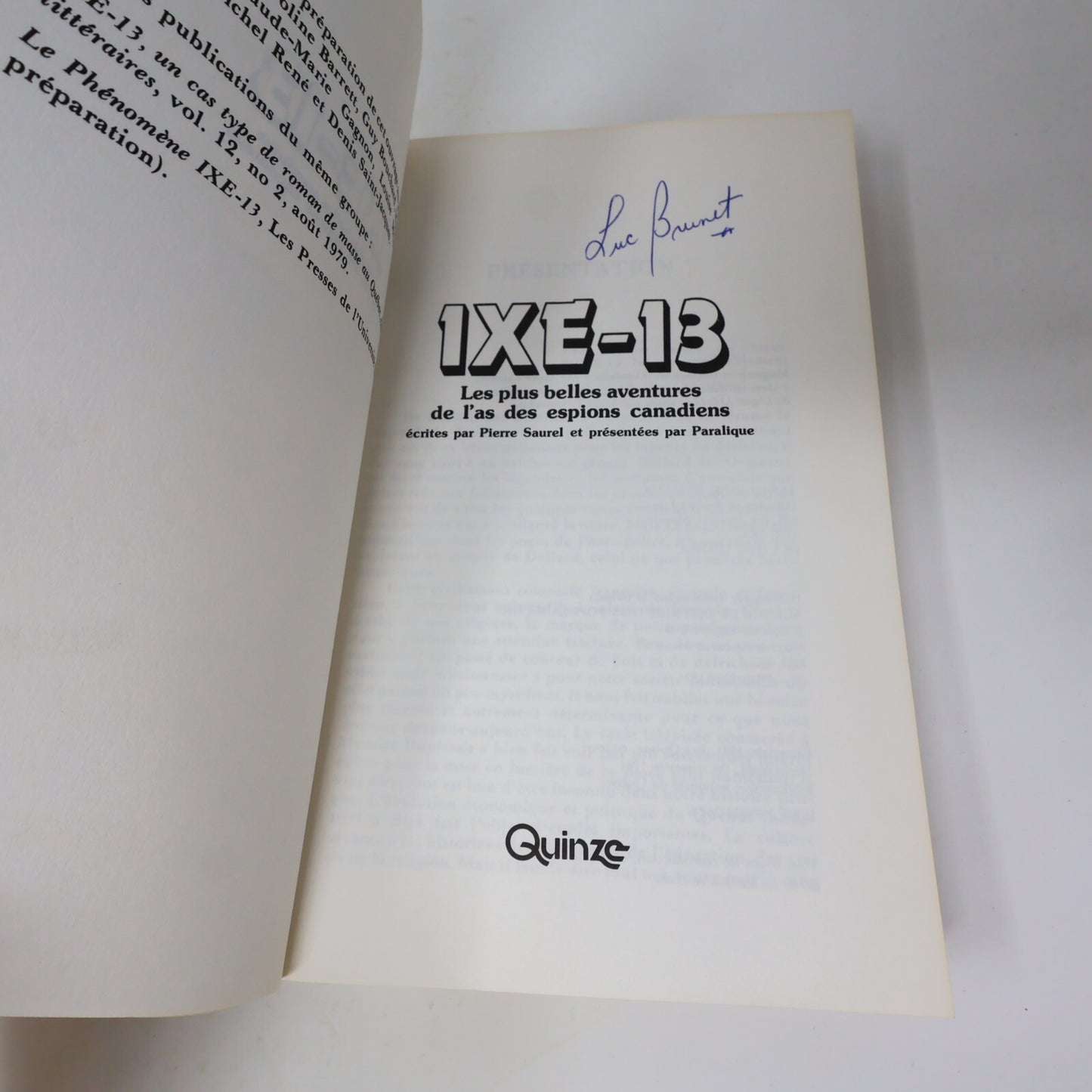 1981 IXE-13 les Plus Belles Aventures de l'As Espion Canadien Pierre Saurel 80s