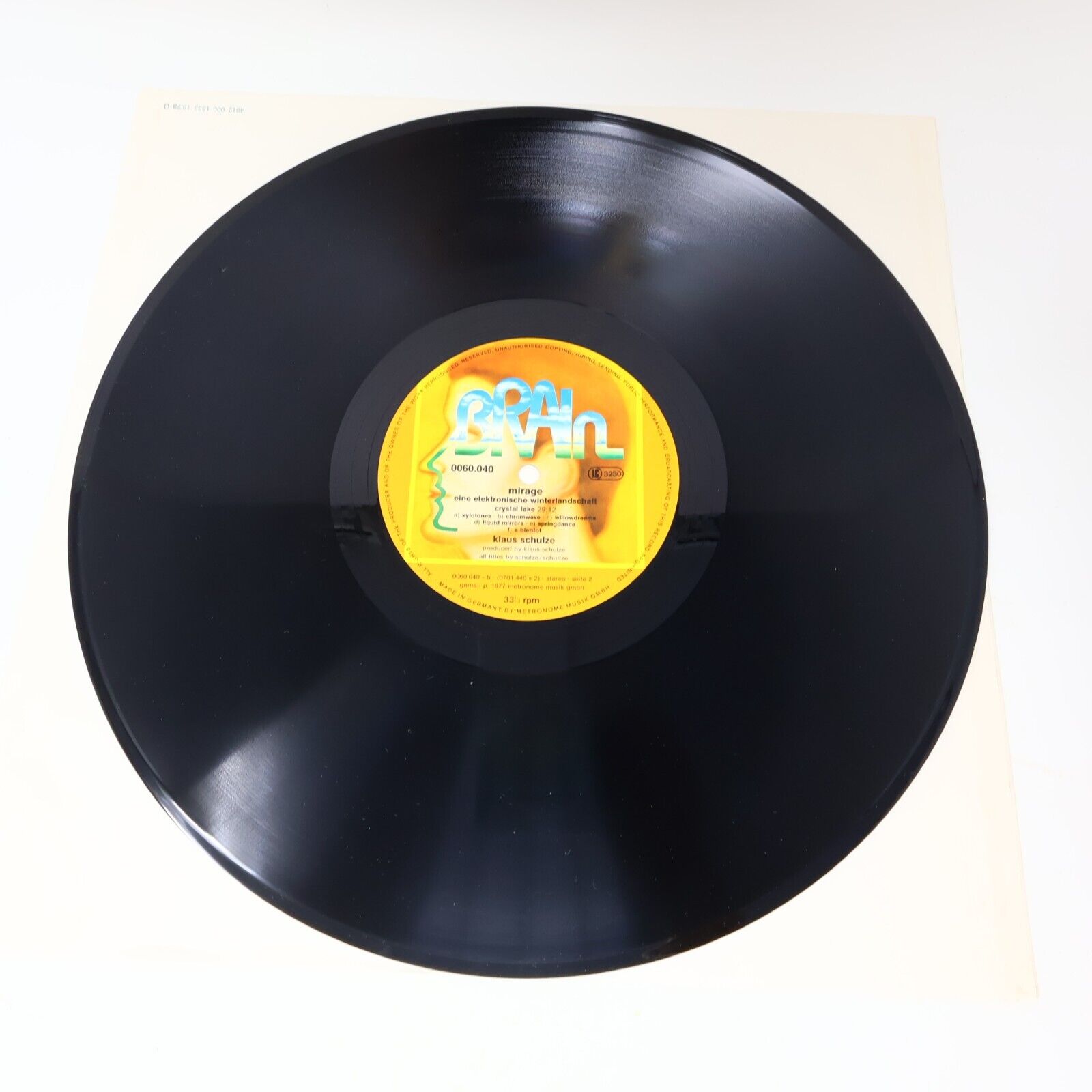 Klaus Schulze Mirage LP Record Vinyl 1977 Germany 60.040 Berlin-School Ambient