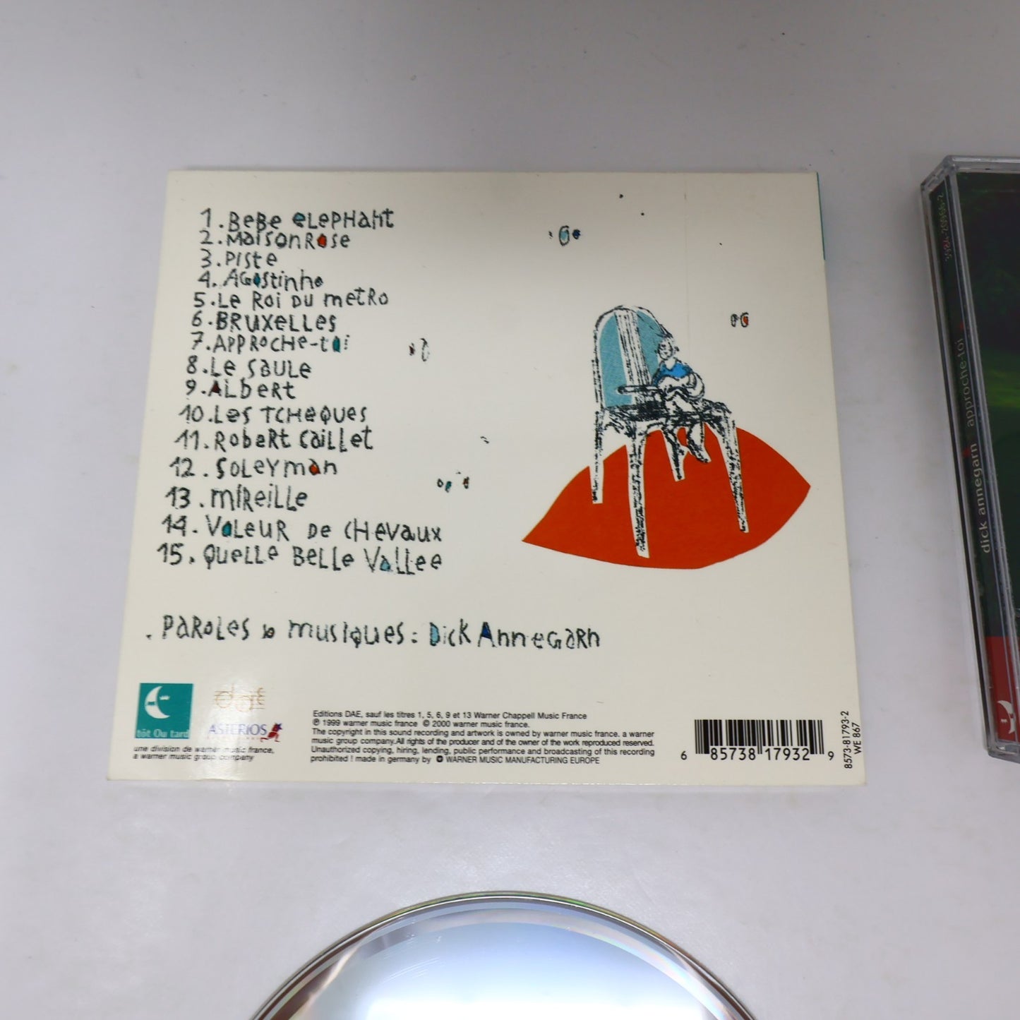 Dick Annegarn Lot 2 CD Tôt Ou Tard Approche-Toi/Au Cirque D'Hiver Bébé Éléphant