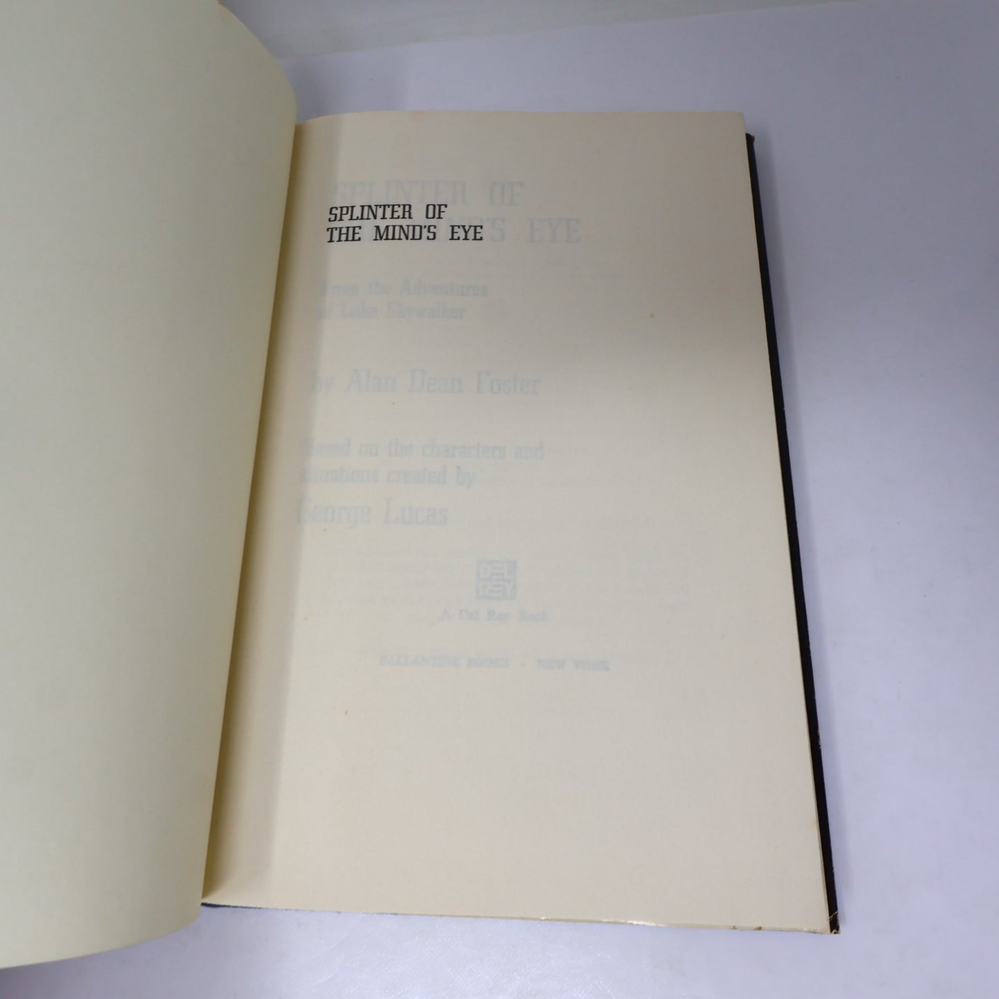 Splinter of the Mind's Eye Alan Dean Foster Star Wars Del Rey 1978 HC DJ BCE 70s