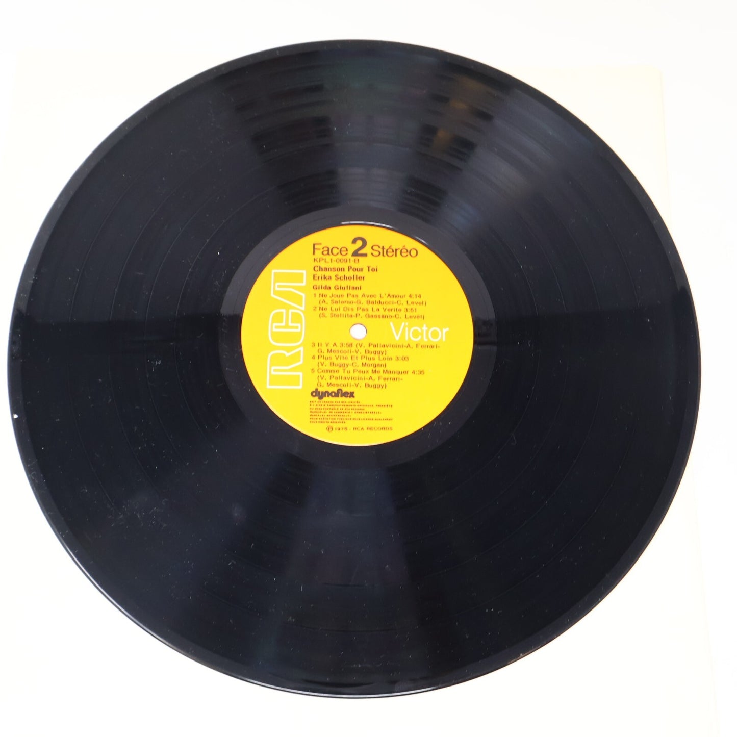 Gilda Giuliani Chanson pour toi Erika Scholler Disque LP 1975 Record KPL1 0091