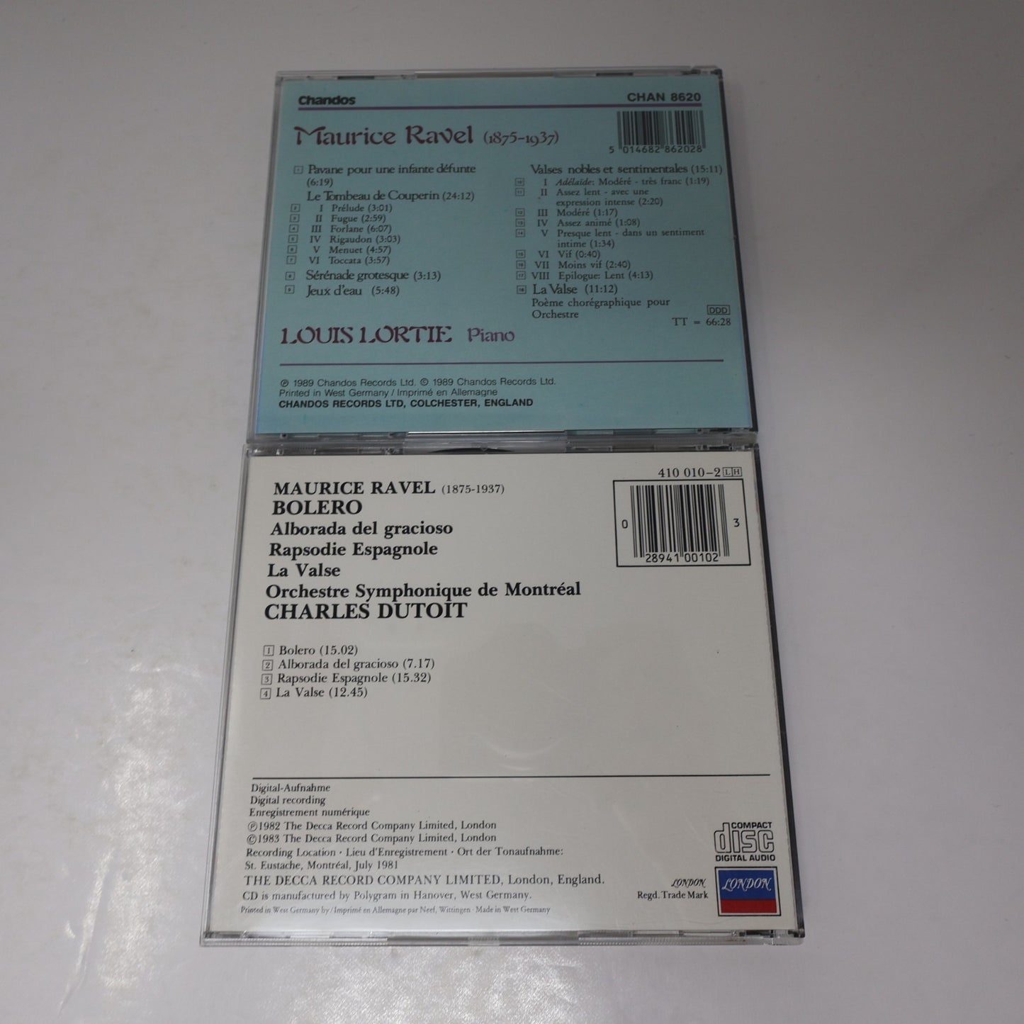 Ravel 6 CD Lot Louis Lortie/Charles Dutoit/André Prévin Piano Music #1-2/Bolero