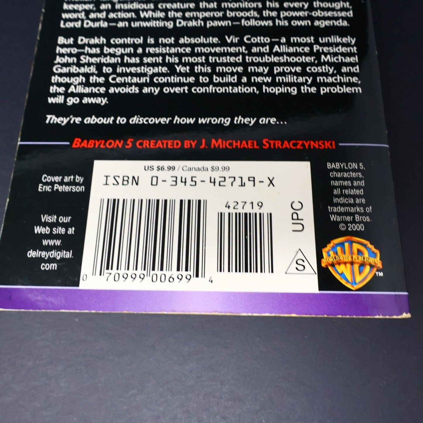 2000 Legions of Fire #2 Armies of Light and Dark Babylon 5 by Peter David Book