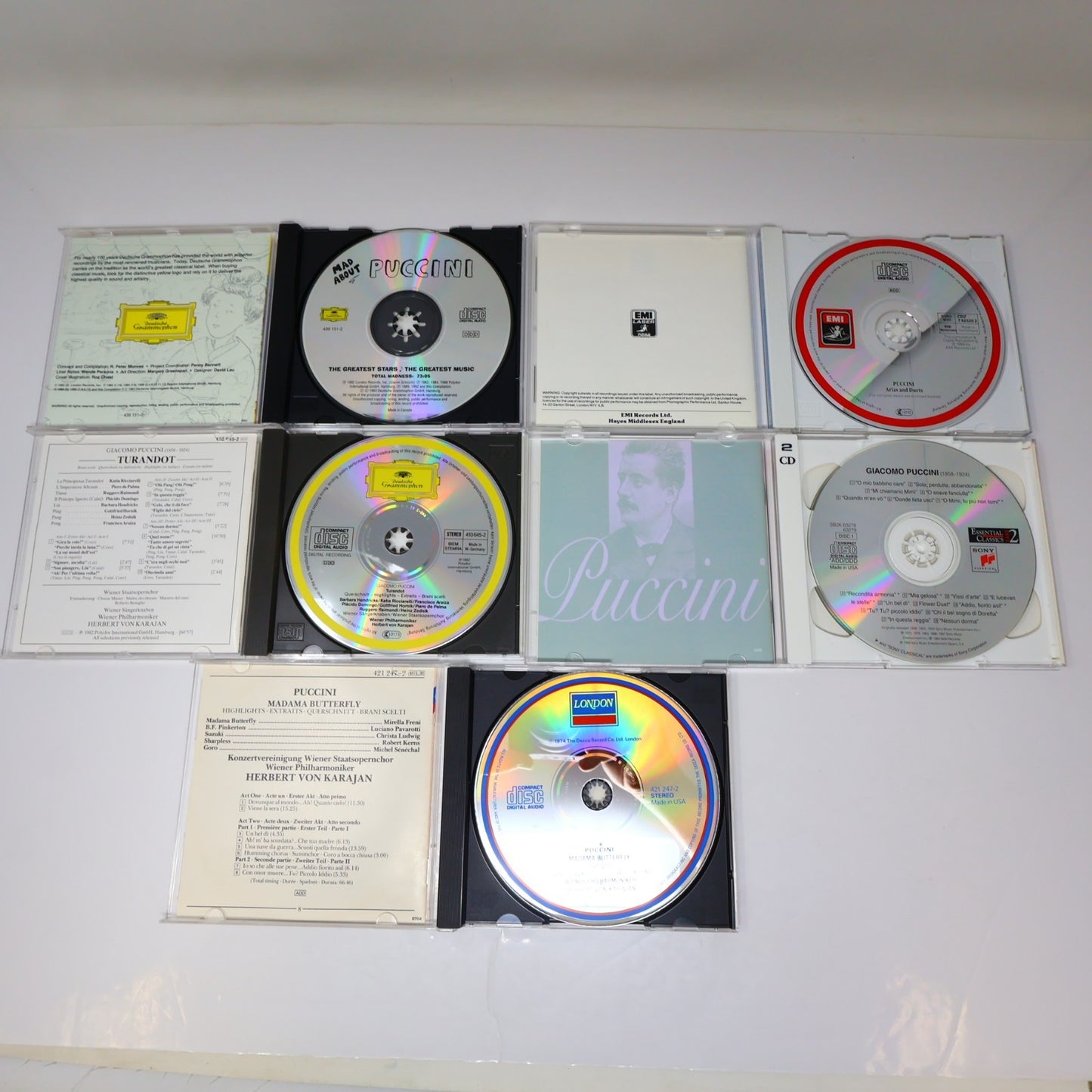 Giacomo Puccini 7 CDs Lot La Bohème/Tosca/Madama Butterfly Opera Classical