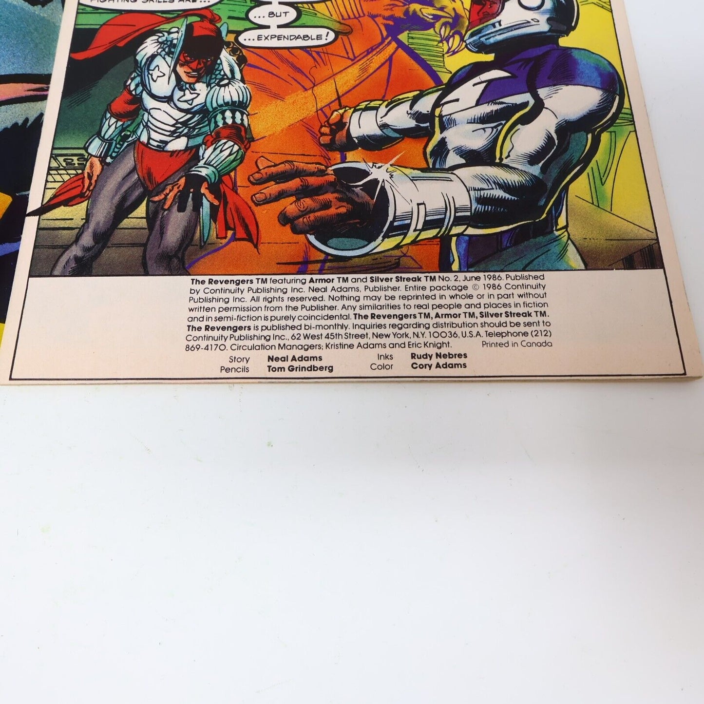 Lot 2 Comics Armor and the Silver Streak #2 4 Neal Adams Continuity 80s