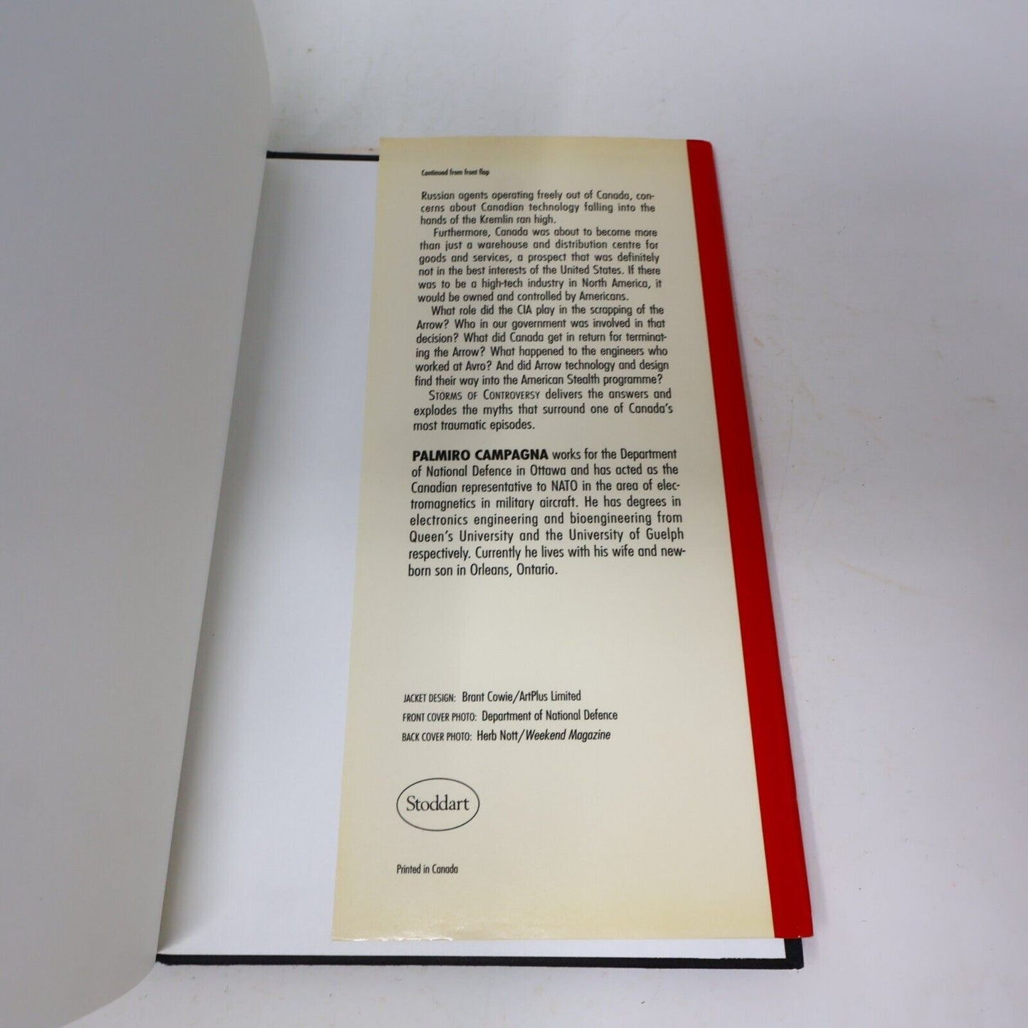 1992 Storms of Controversy the Secret Avro Arrow Files Revealed Palmiro Campagna