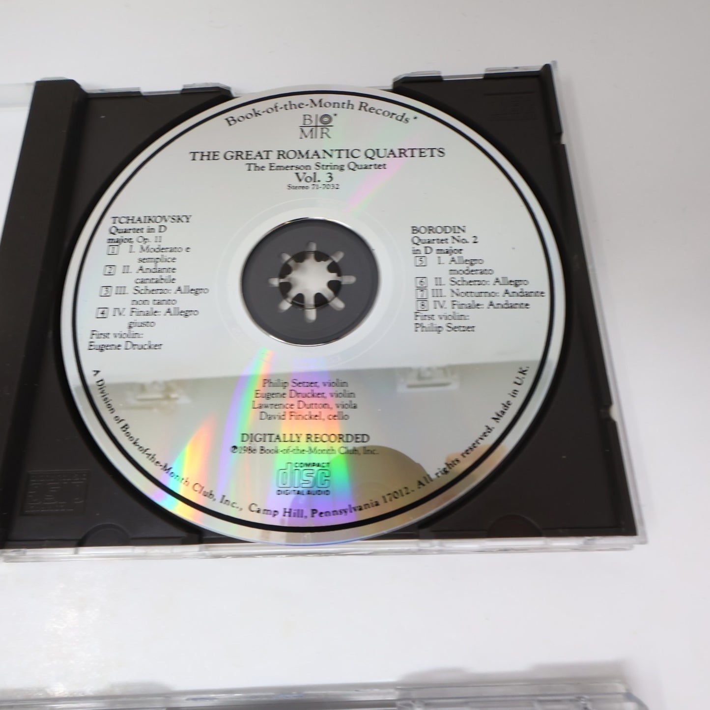 The Great Romantic Quartets #1-4 Book of The Month BMR 4 CD Lot Shumann/Brahms