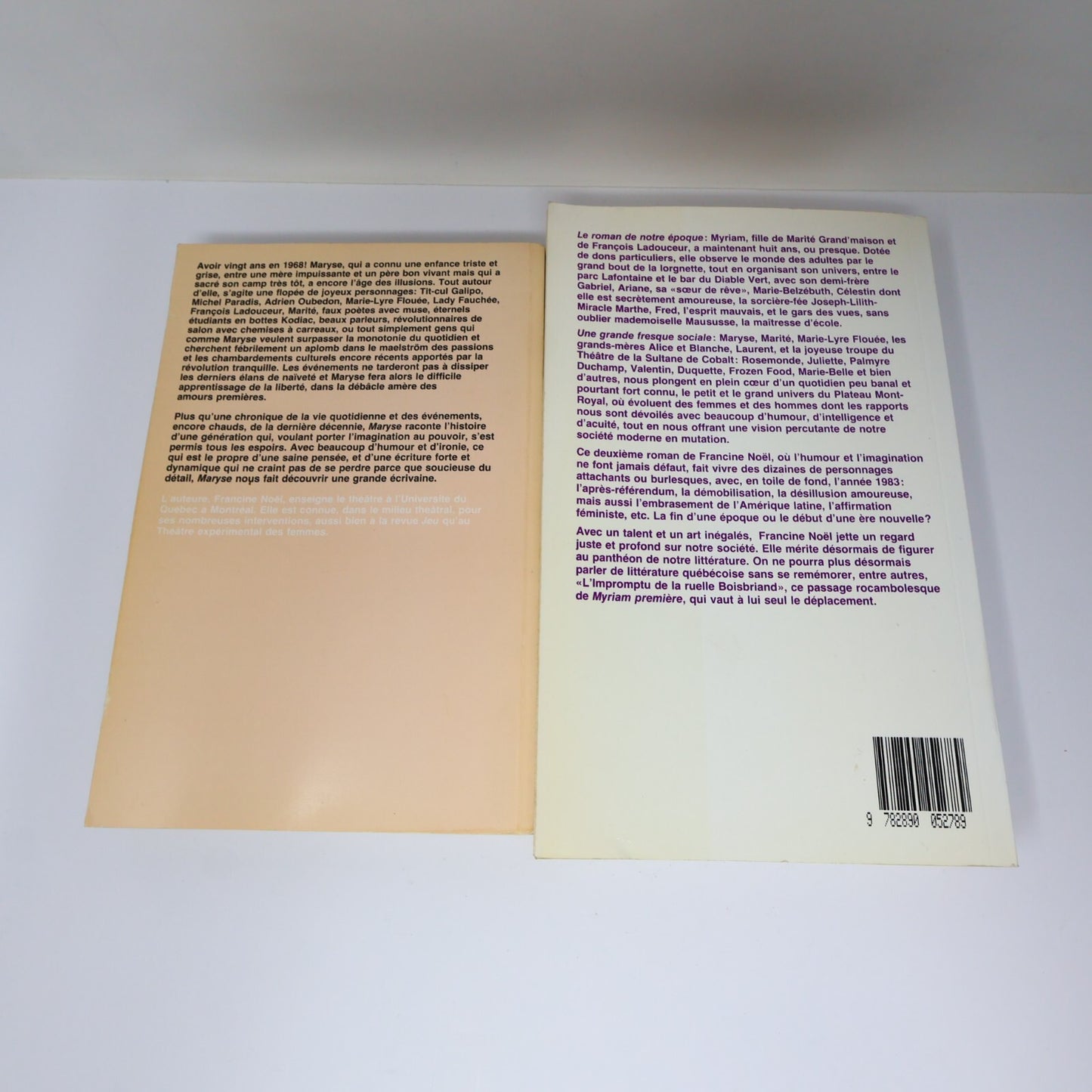Francine Noël Lot 2 Livres Myriam Première/Maryse Littérature Québécoise Roman
