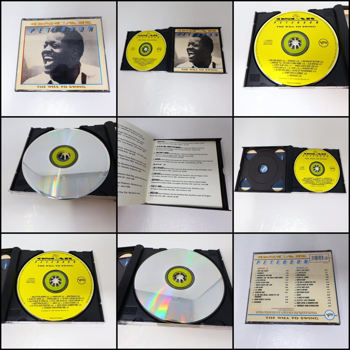 Oscar Peterson 6 CDs Lot The More I See You/Side By Side/Tenderly Jazz Blues