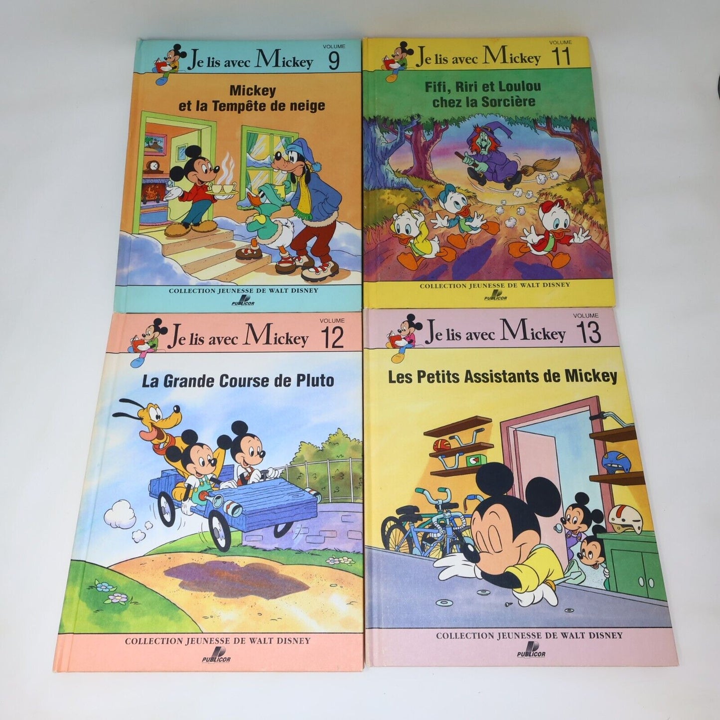 Lot 17 Livres Je Lis avec Mickey Walt Disney Publicor Jeunes Enfants Français HC