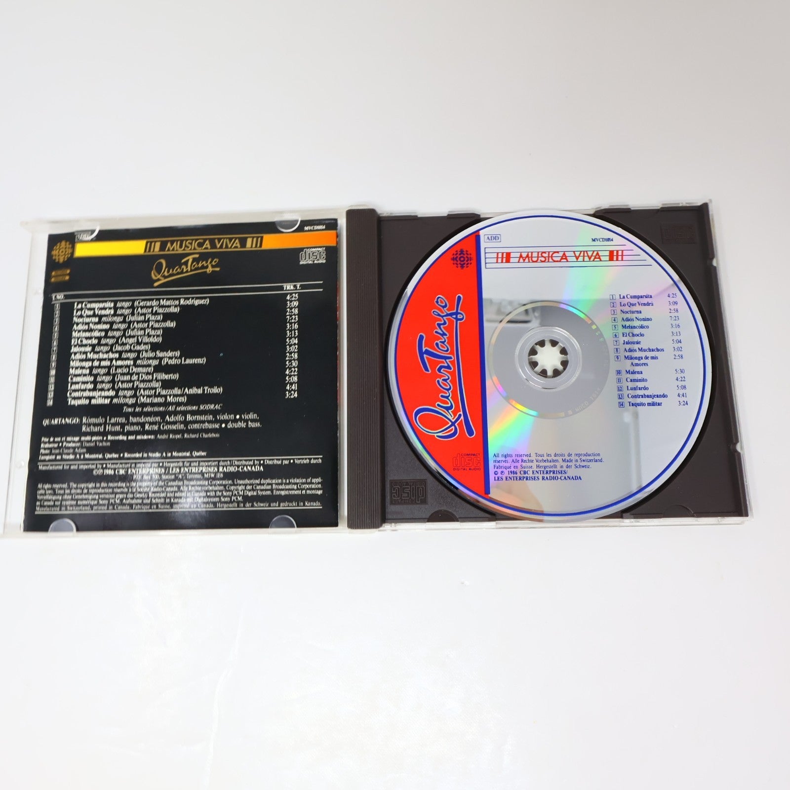 Quartango 2 CDs Lot Espresso/Quartango Justin Time/CBC Records Latin World Music