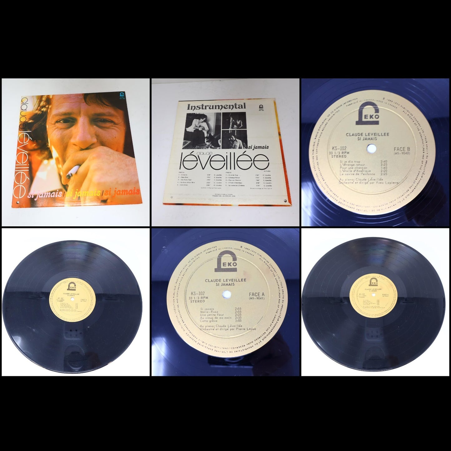 Claude Léveillée Lot 13 Disques Black Sun/Cheval De Bois/Beaux Dimanches Record