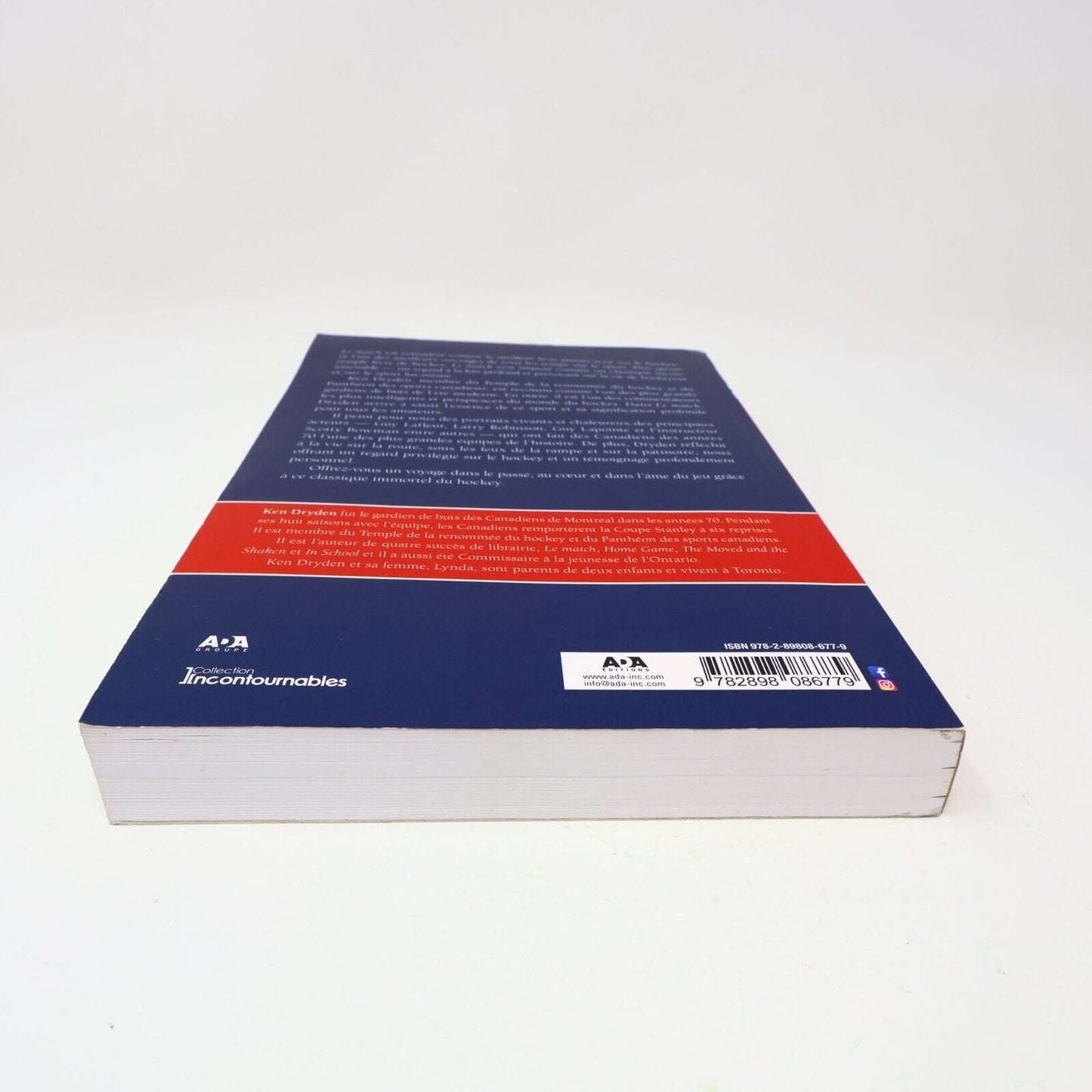 2020 Le Match Ken Dryden Hockey Sport ADA Français Paperback Livre 2020s French