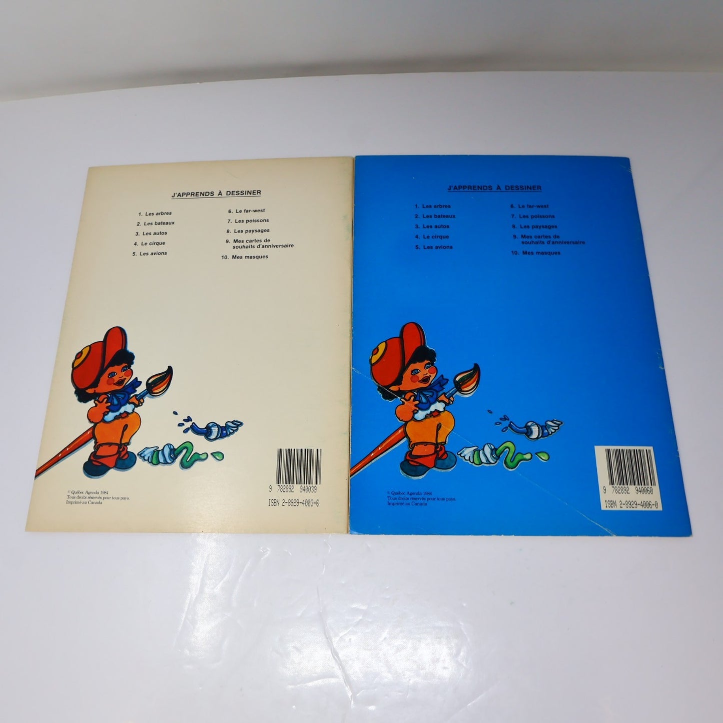 J'Apprends à Dessiner Lot 7 Livres à Colorier Québec Agenda Poissons/Espace 1984