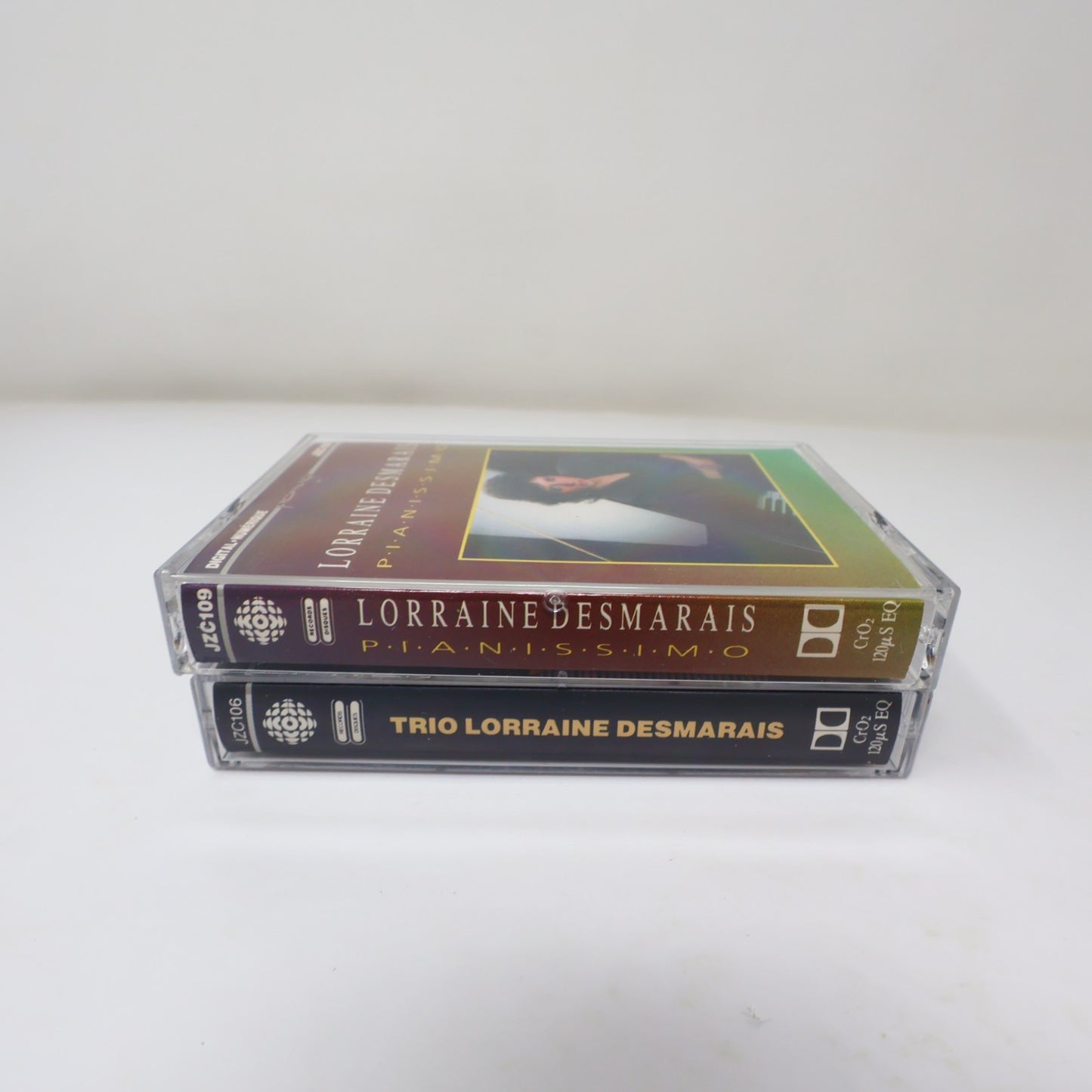 Lorraine Desmarais 2 Cassettes Lot Pianissimo/Andiamo JazzImage Hold up/Caravan