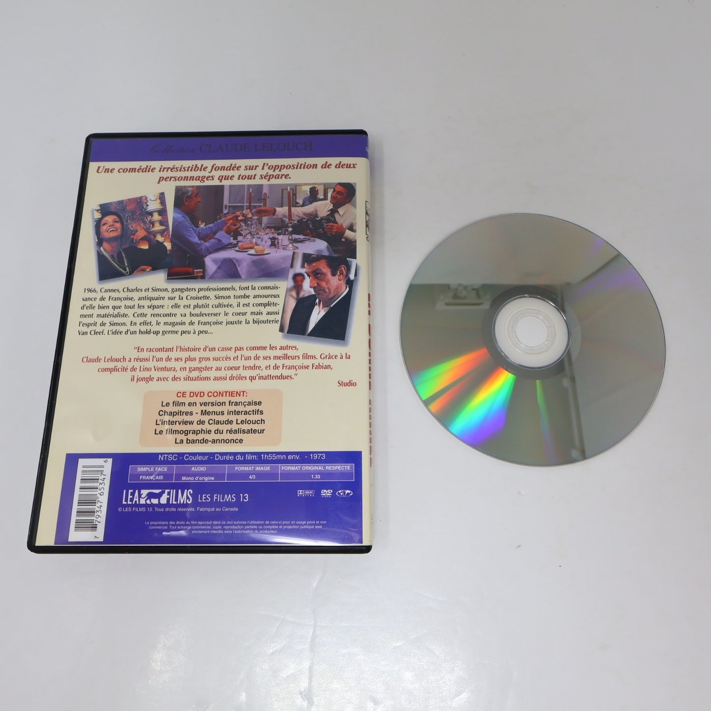 La Bonne Année DVD Lino Ventura/Françoise Fabian Film de Claude Lelouch NTSC