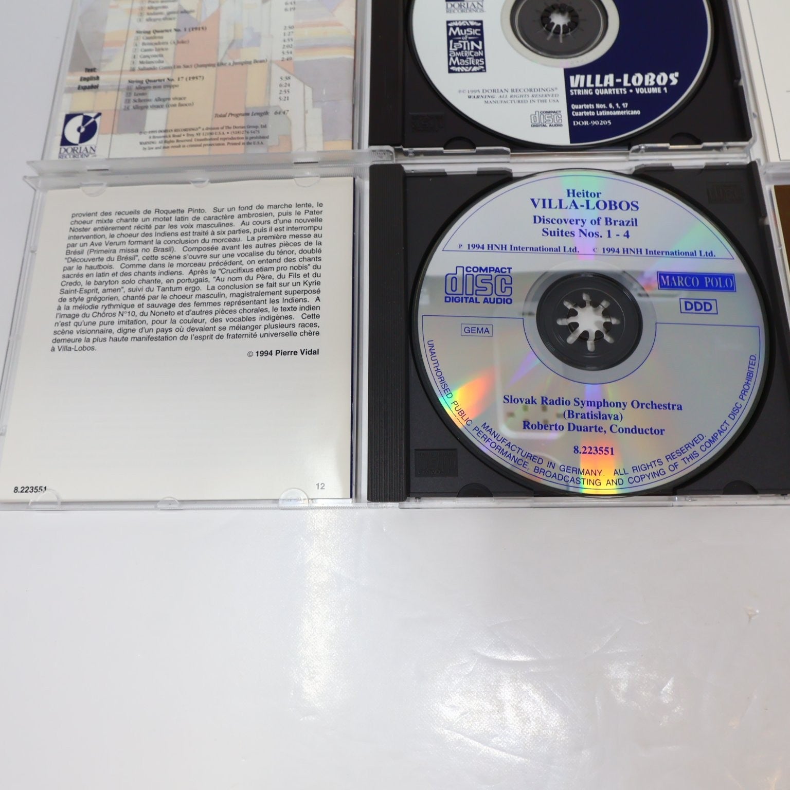 Villa-Lobos 10 CD Lot String Quartets/5 Pianos Concertos/Choros Classical Latin