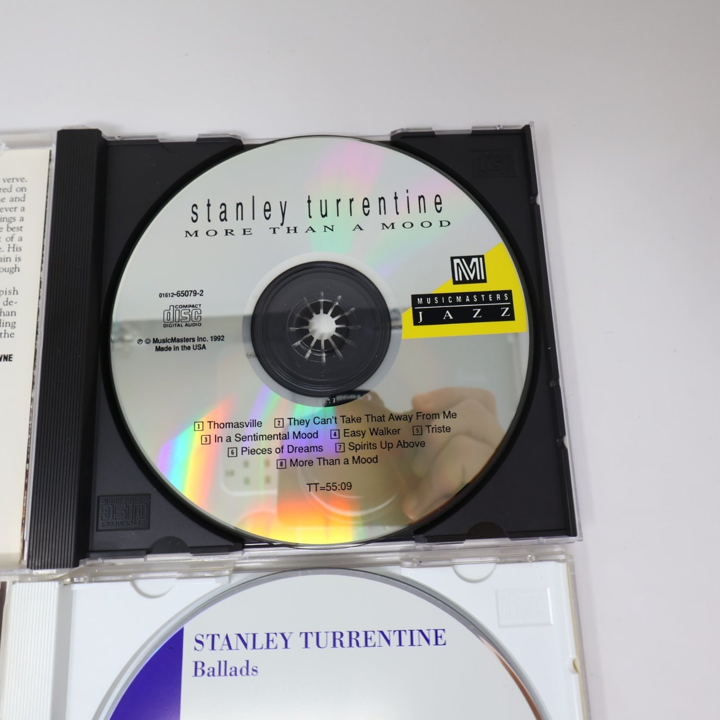 Stanley Turrentine 2 CD Lot Ballads/More Than A Mood Blue Note/MusicMasters Jazz