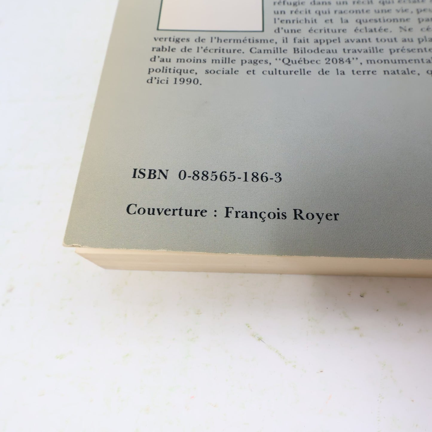 1979 Une Ombre Derrière le Cœur Roman-Pluriel Camille Bilodeau Contre-Culture PB