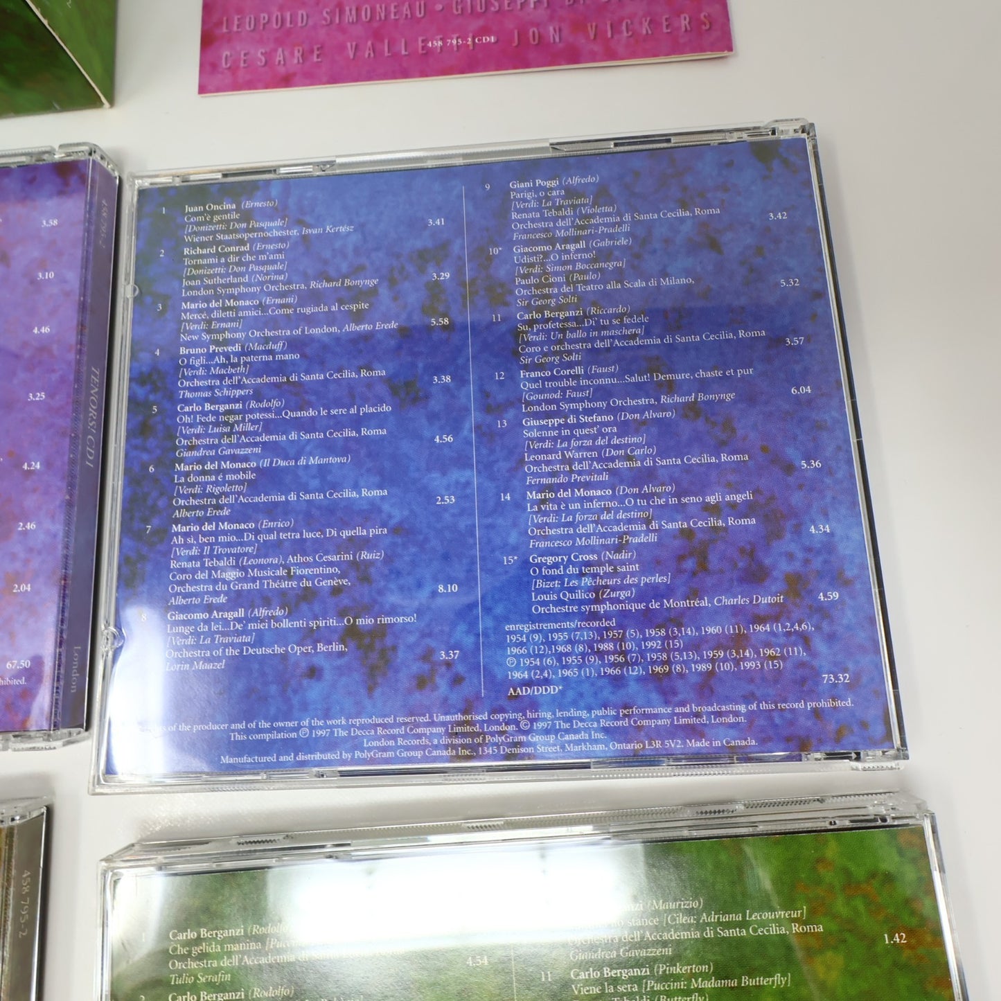 Tenors! 4 CDs Box Set 64 Selections Carreras/Domingo/Raul Jobin London 458 795-2