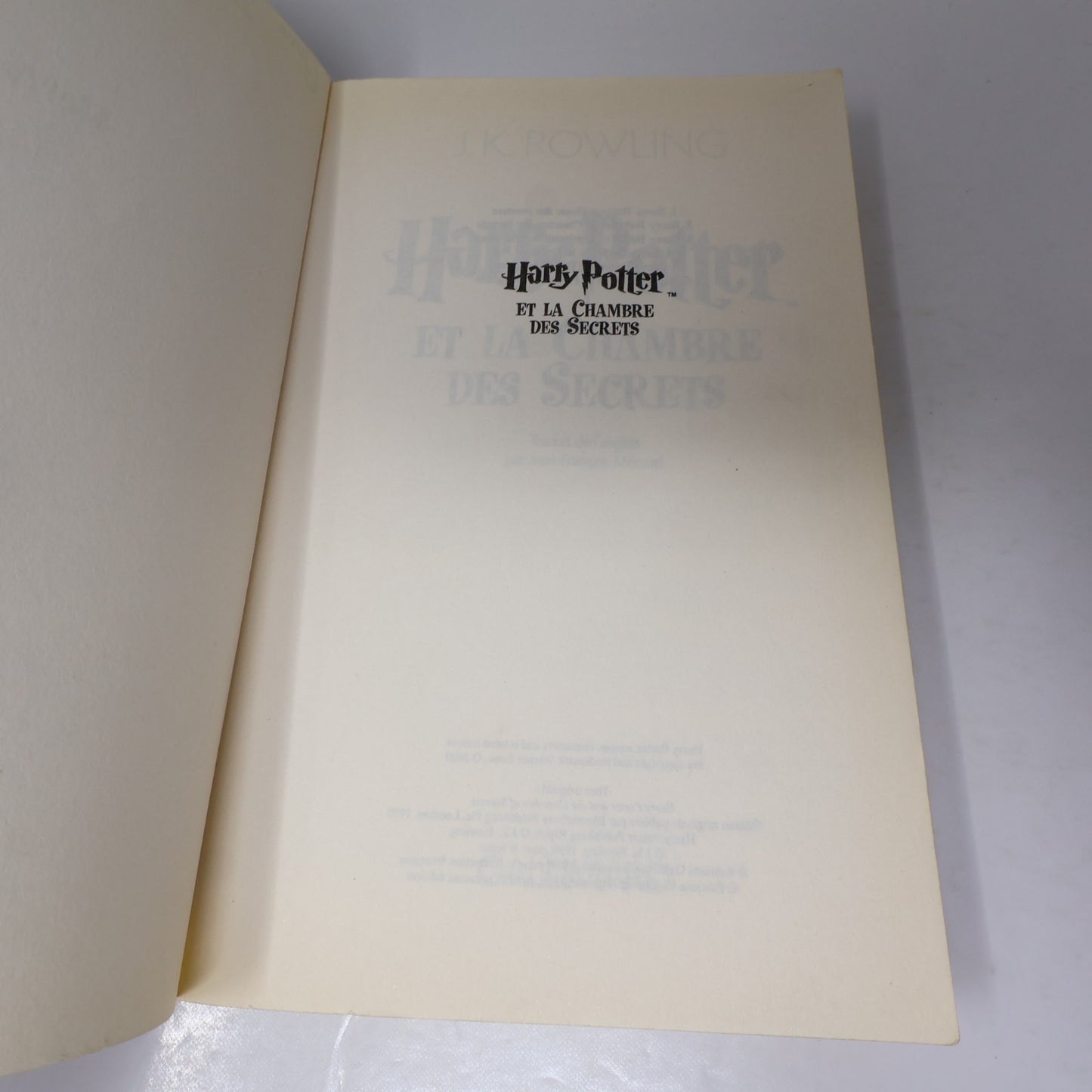Harry Potter et la Chambre des Secrets Grand Format J.K. Rowling 2000 PB Livre