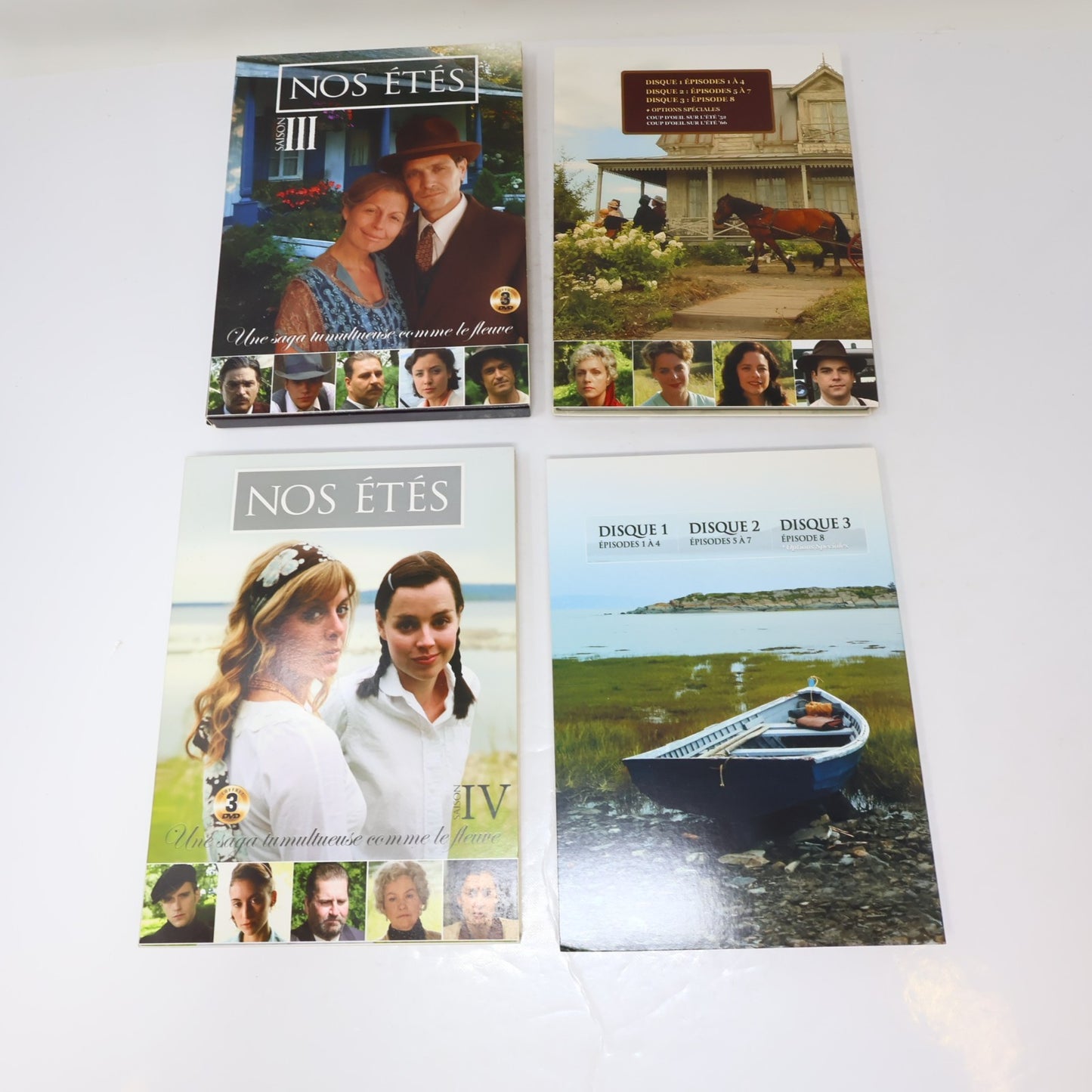 Nos Étés Saison #1-2-3-4 Lot 4 DVD Série Complète Patrick Labbé/Fanny Mallette