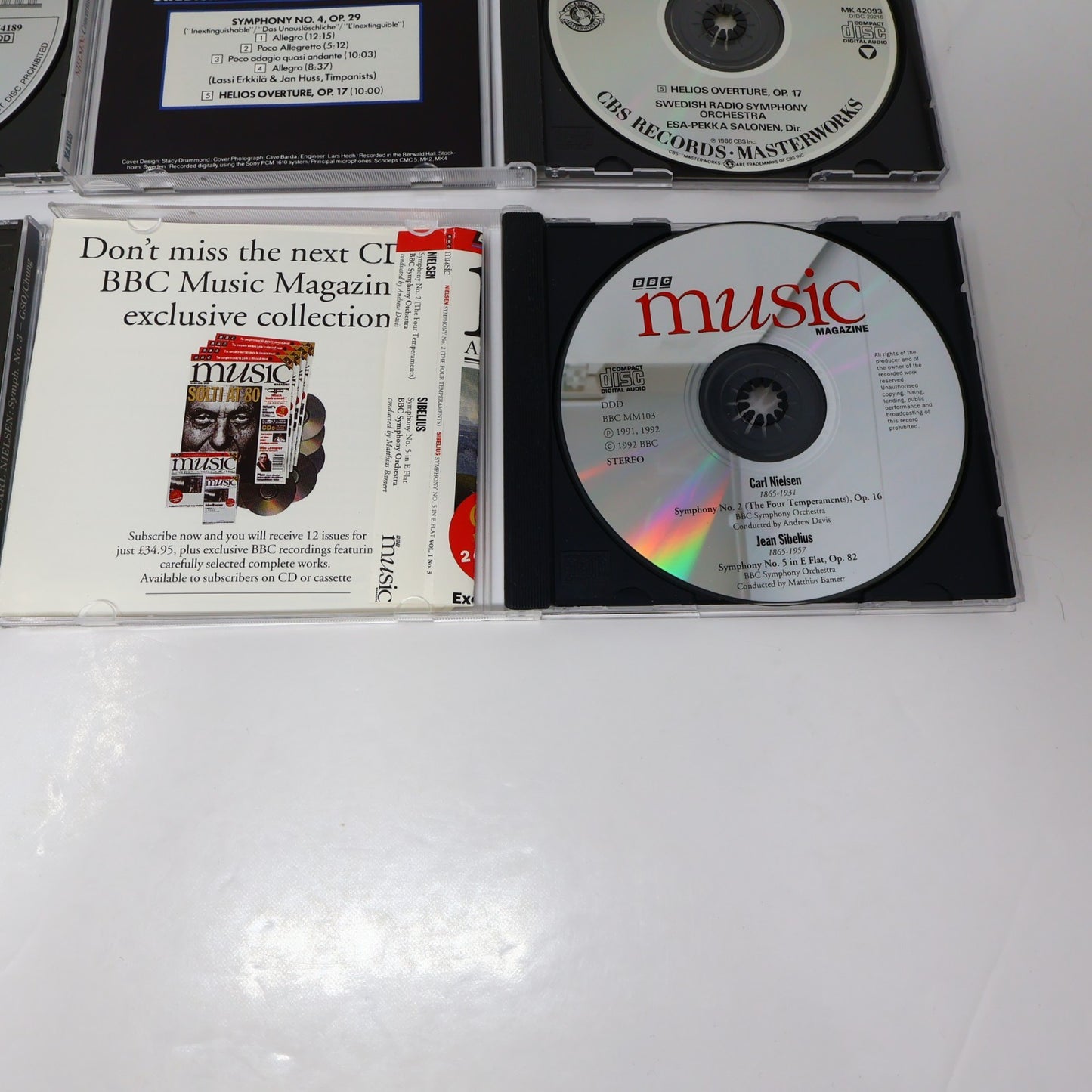 Carl Nielsen 8 CD Lot Symphony 2-3-4-5/Concertos Salonen/Chung/Leaper/Blomstedt