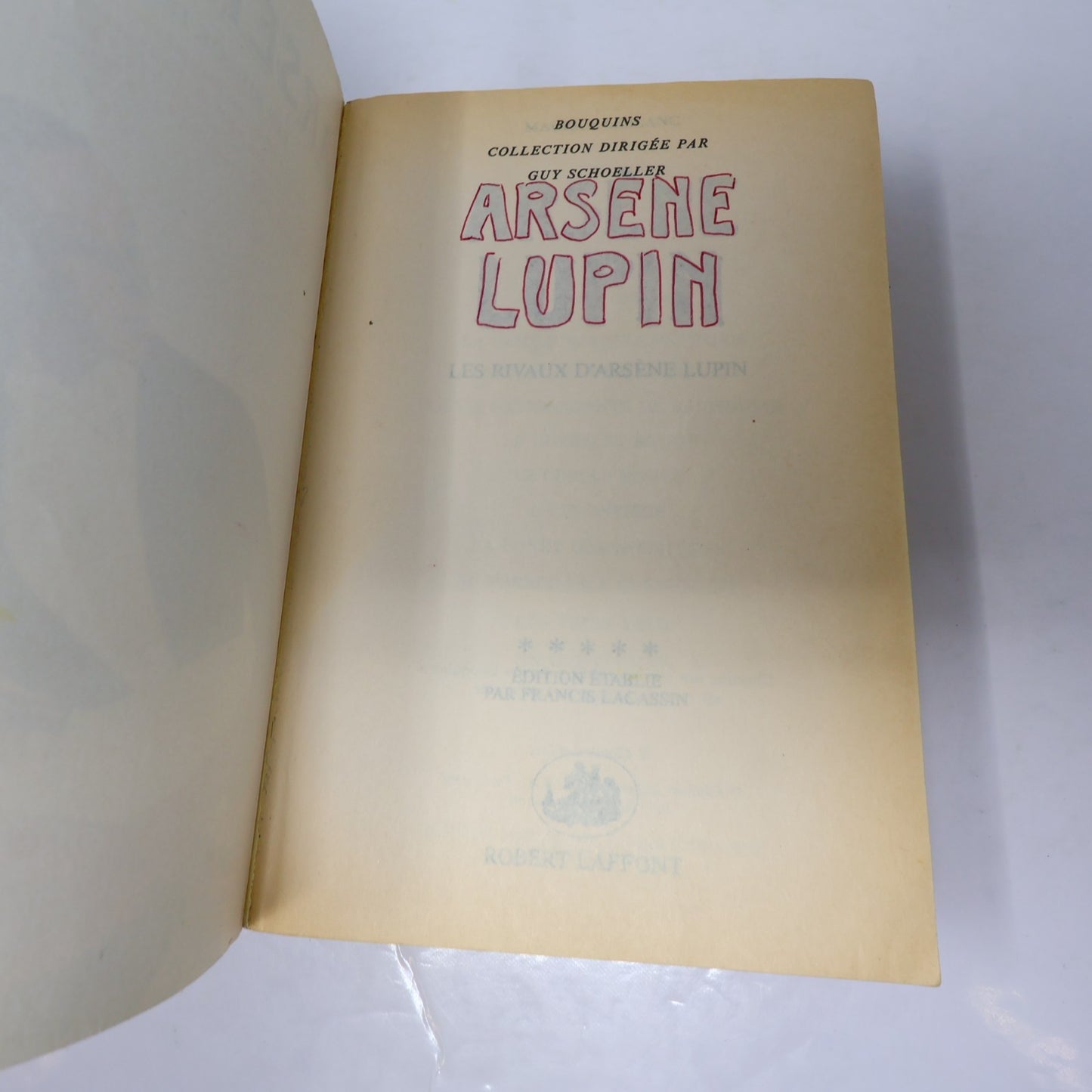 Les Rivaux d'Arsène Lupin Maurice Leblanc Arsène Lupin #5 Bouquins 1988 PB Livre