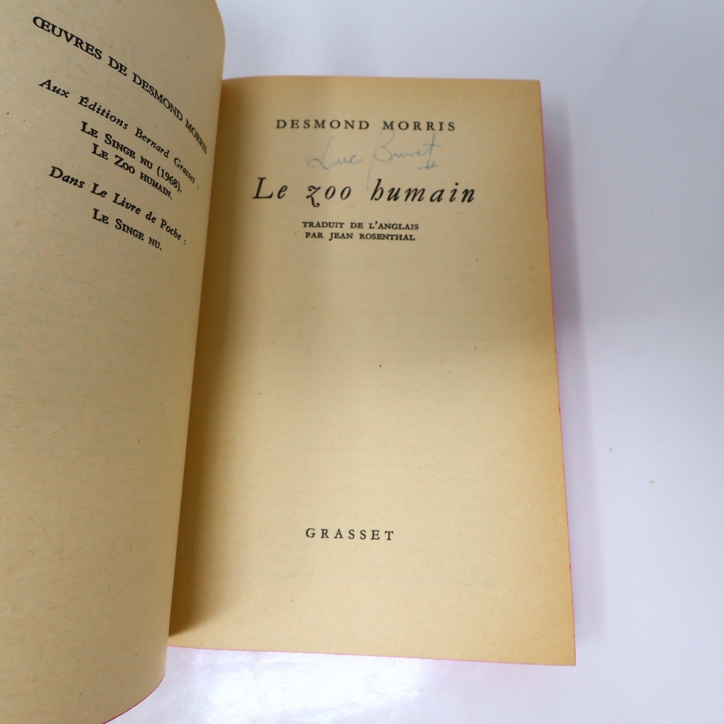 Desmond Morris Lot 2 Livres Poche Le Singe Nu/Zoo Humain Sciences Biologie 1971