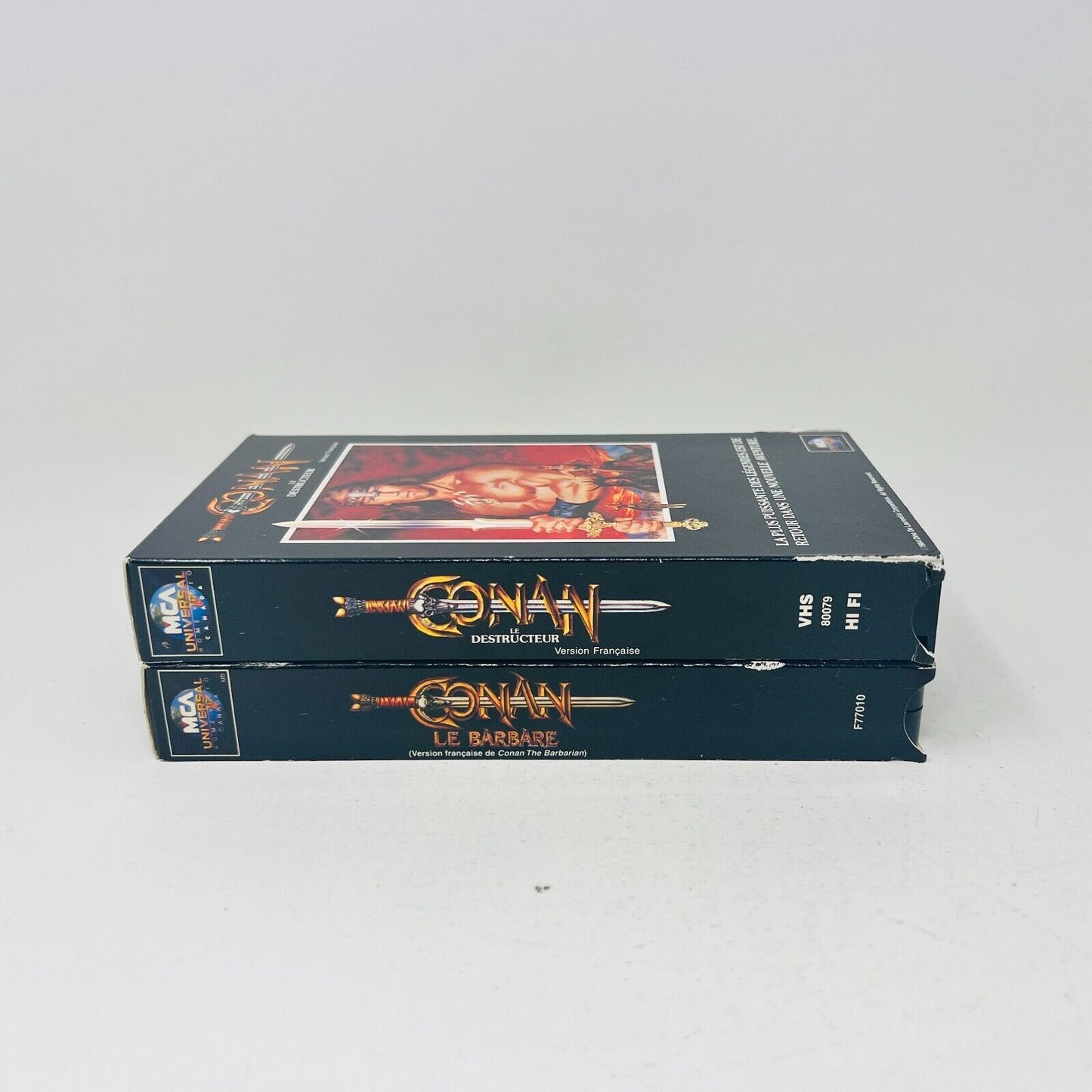 Conan Le Barbare/Destructeur Lot VHS NTSC Testés Français/French Schwarzenegger