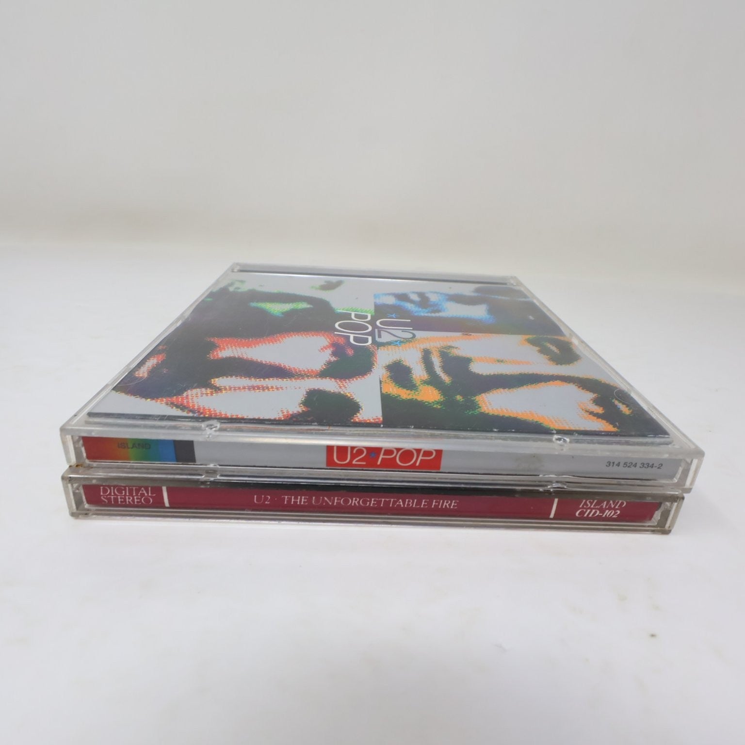 U2 Pop & The Unforgettable Fire 2 CD Lot 1984/1997 Albums Rock Island Pride