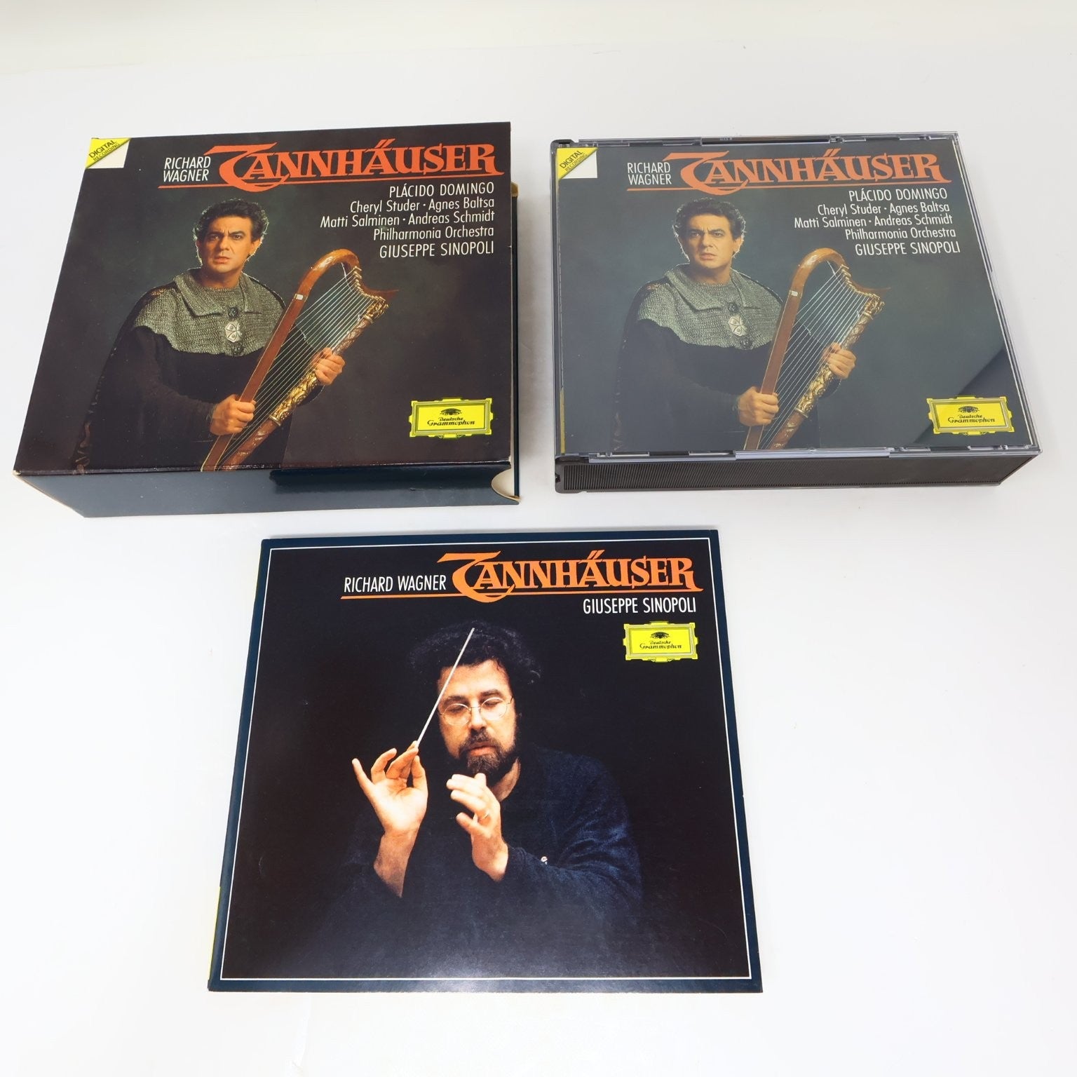 Richard Wagner Tannhäuser 3 CD Boxset 1989 Giuseppe Sinopoli Placido Domingo