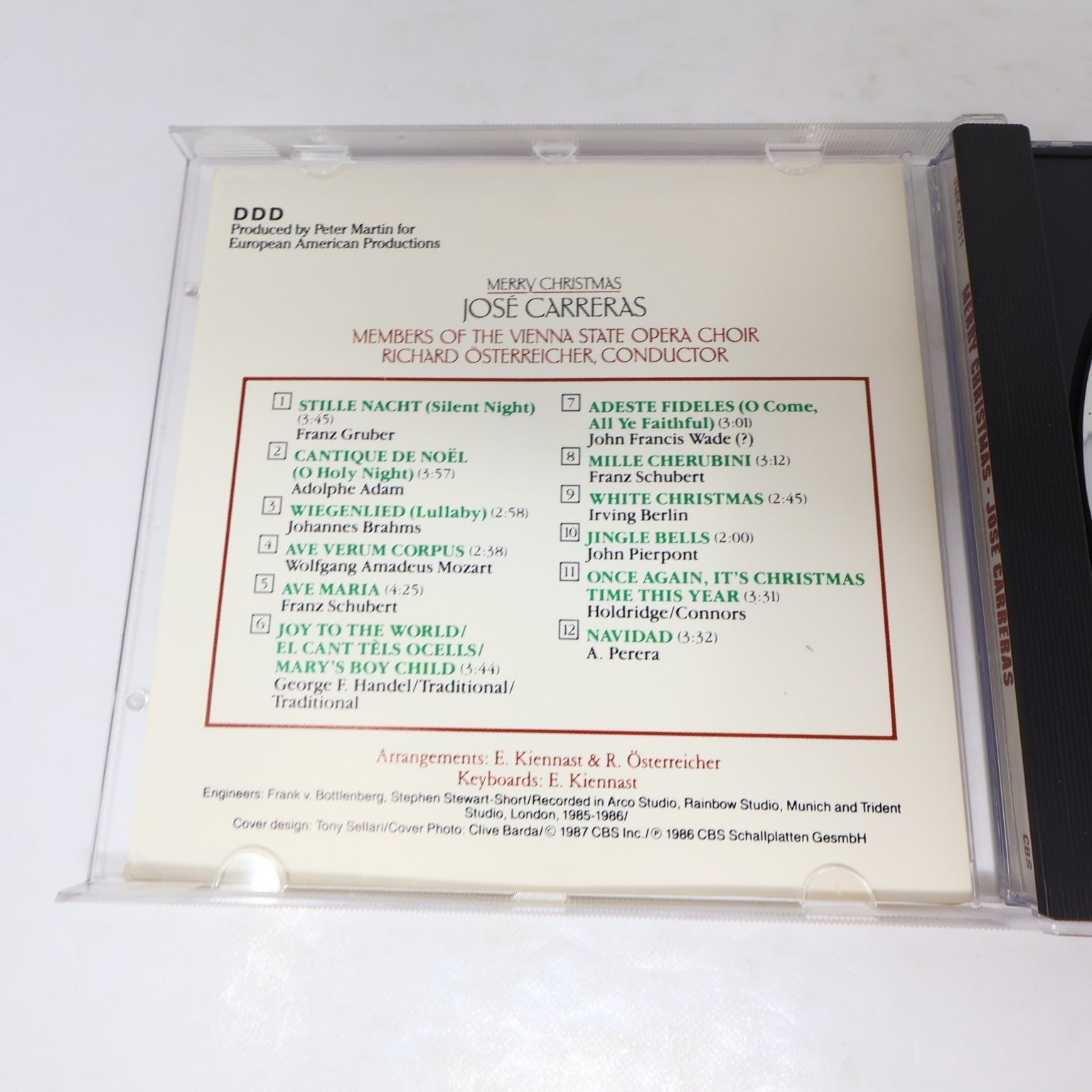 José Carreras - Merry Christmas CD 1987 Vienna Choir Classical CBS