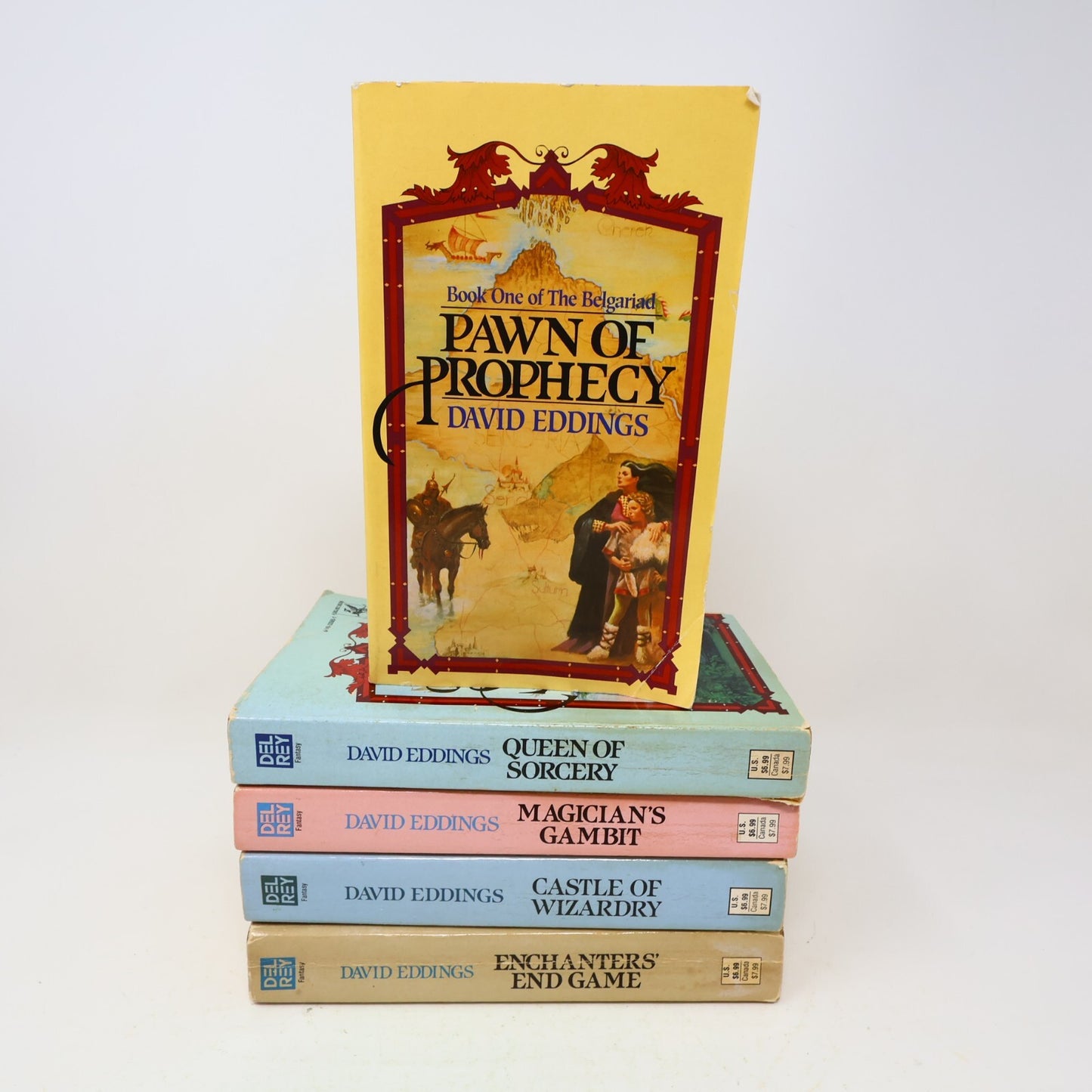 The Belgariad #1-5 5 Books Lot David Eddings Pawn of Prophecy Del Rey Paperback